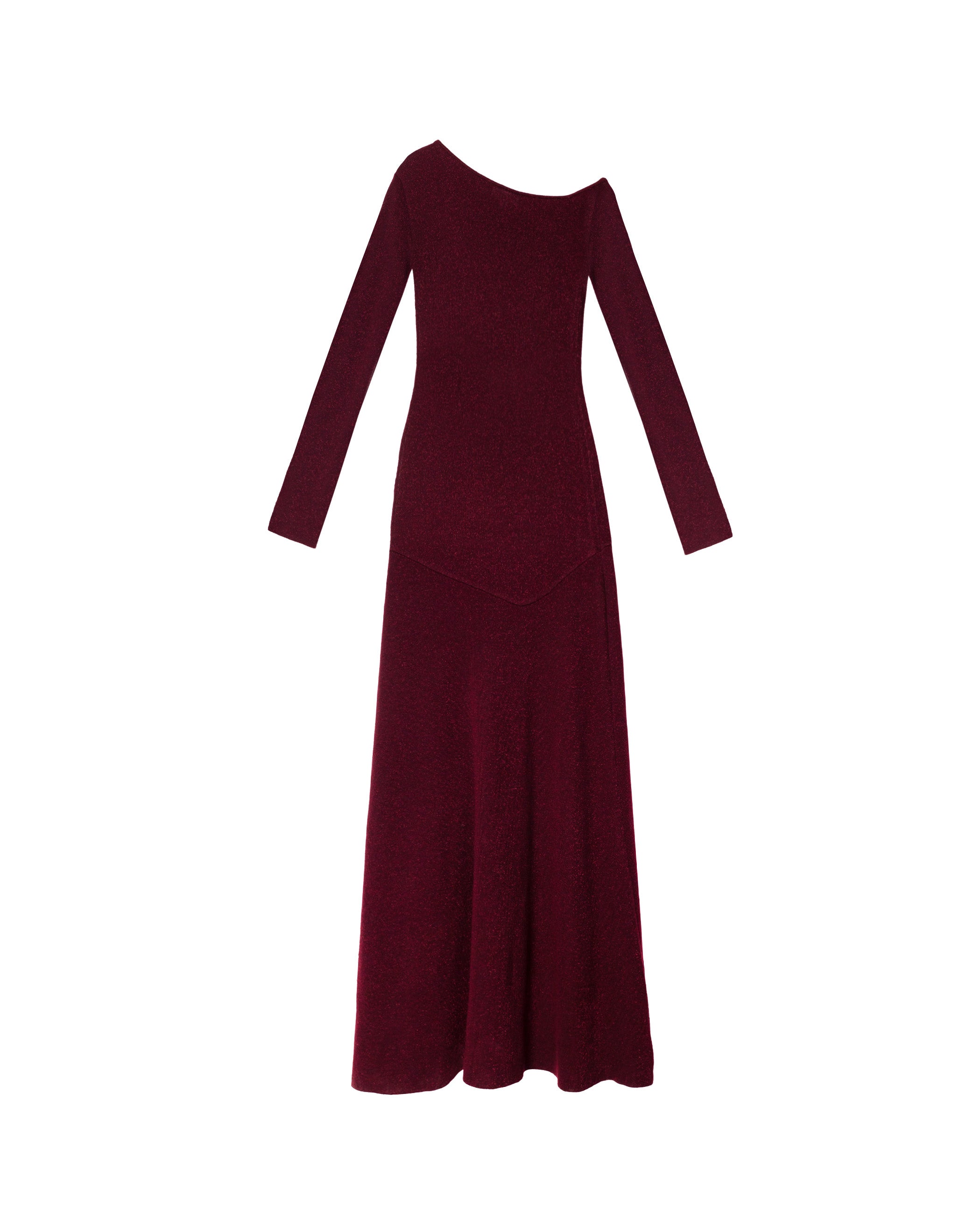 Vestido de Malha com Decote Assimétrico Vermelho-5