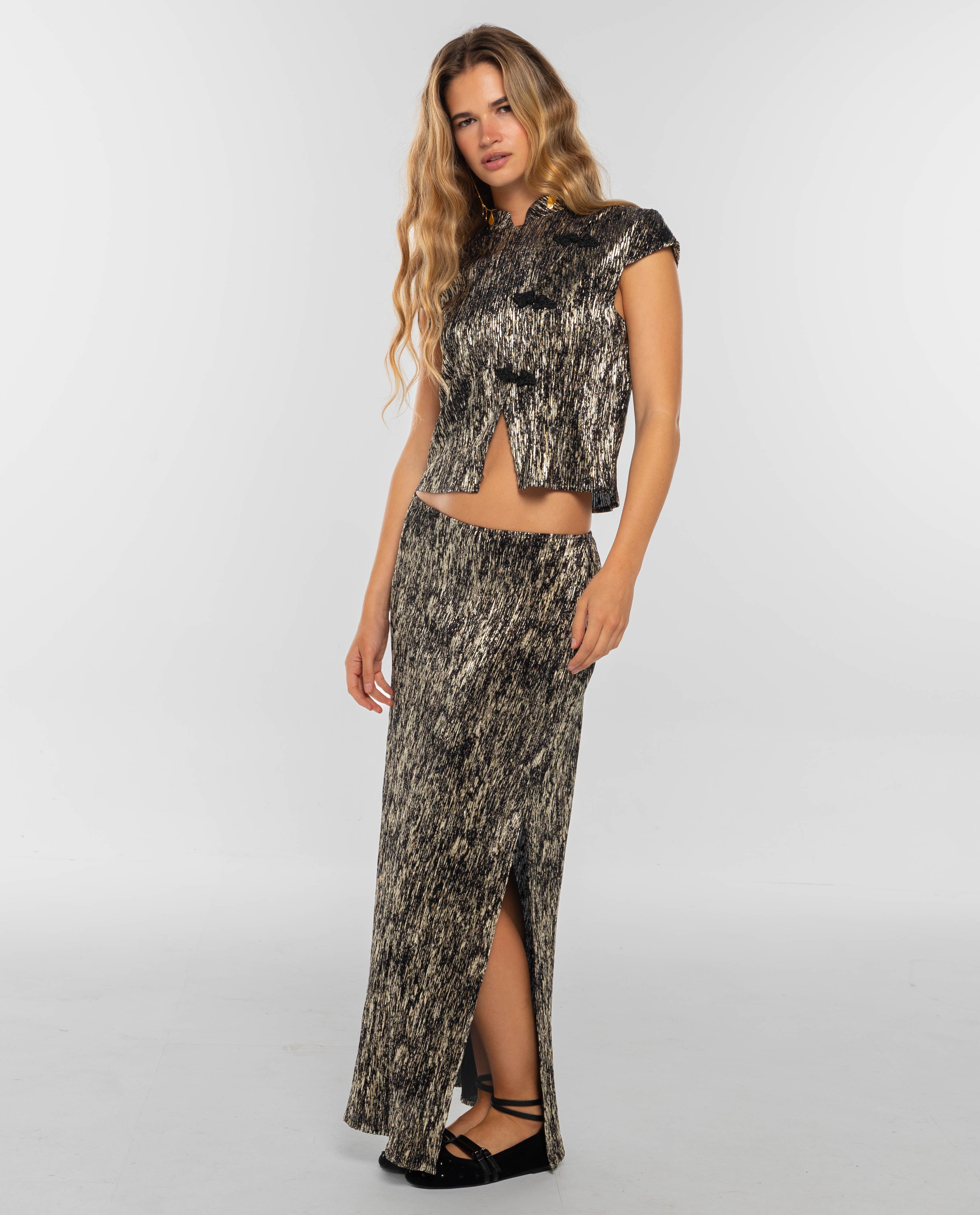 Imagem 0 de Saia Midi Plissada