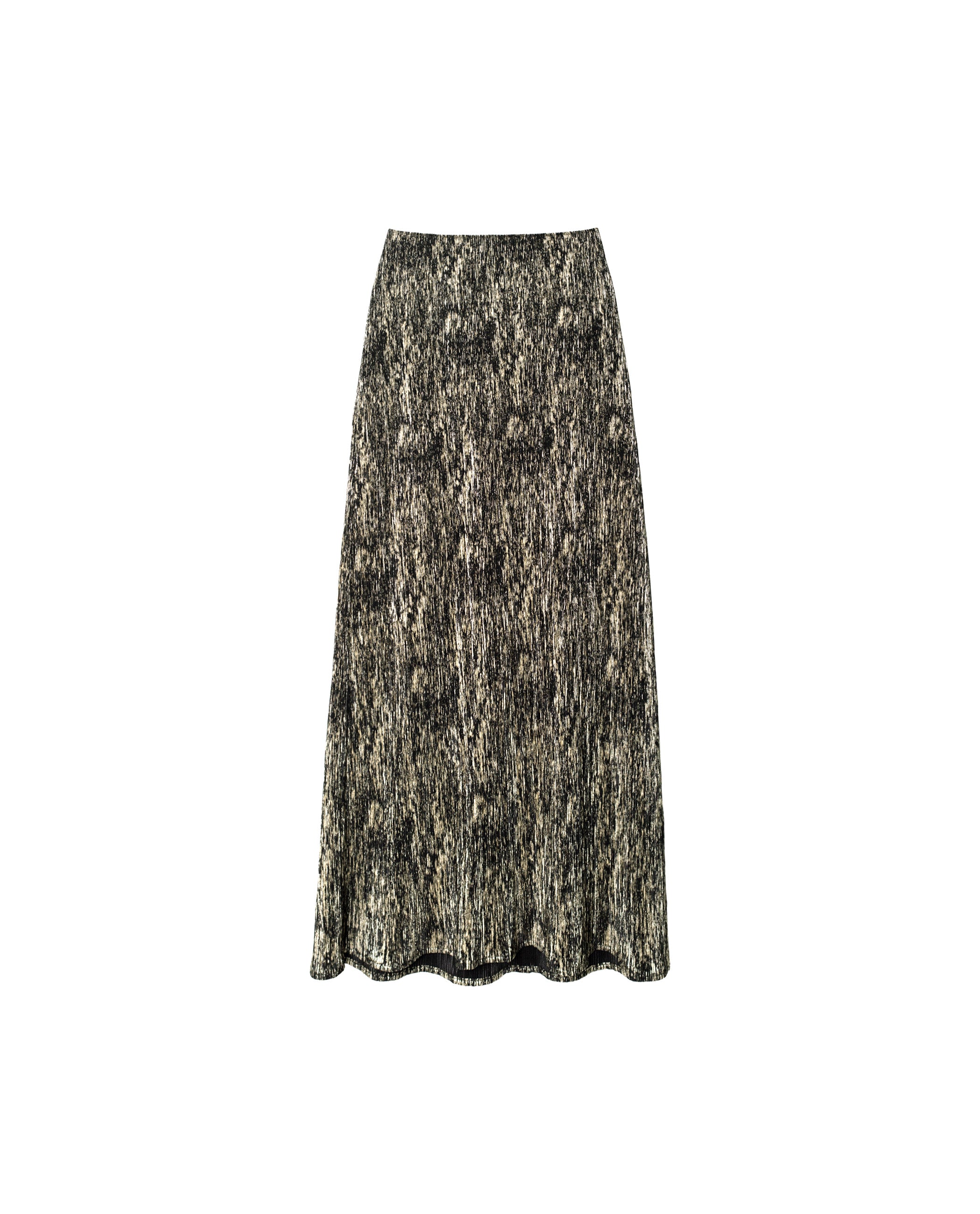 Saia Midi Plissada Ouro-5