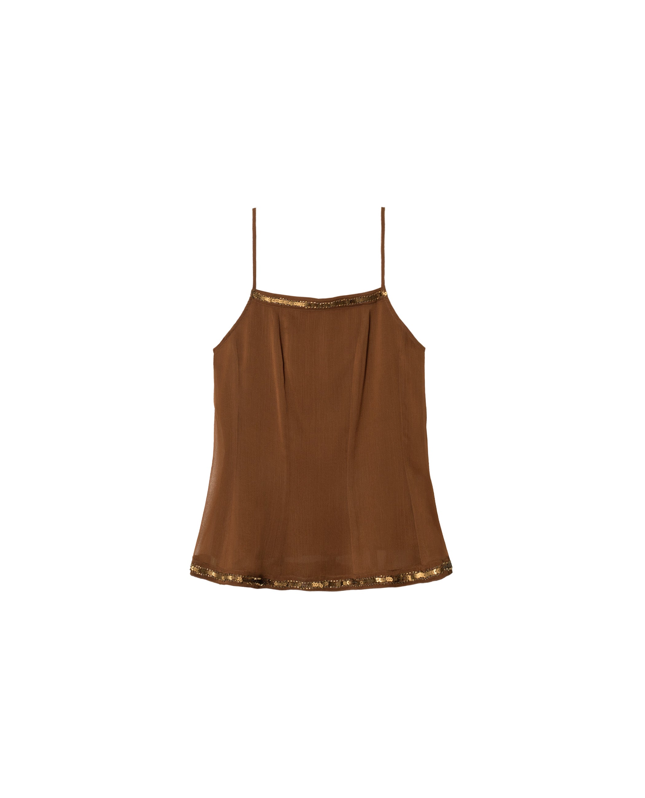 Top de Alças com Costadillos e Lantejoulas Castanho-chocolate-5