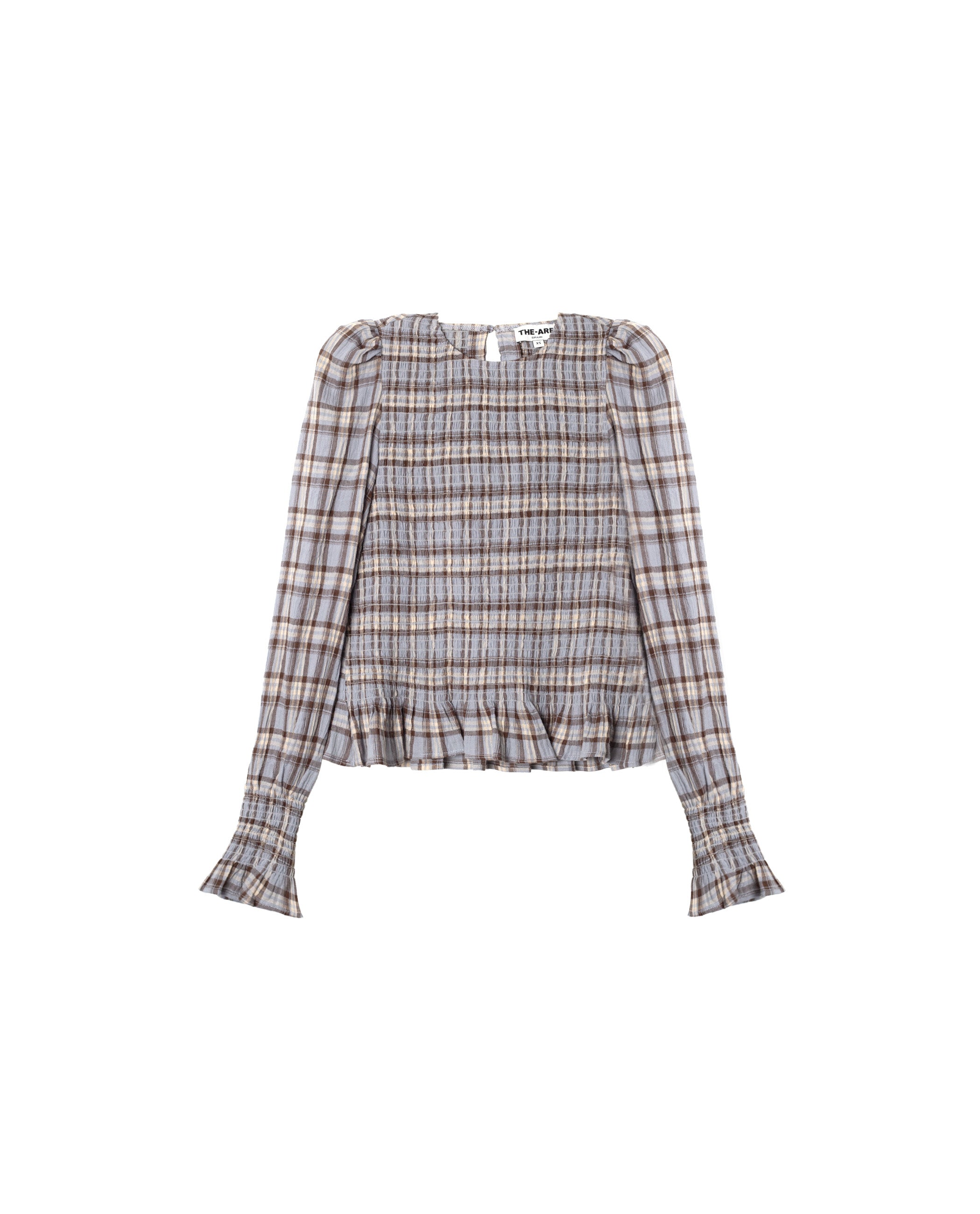 Blusa de Manga Comprida com Corpo de Favo de Mel Branco-5