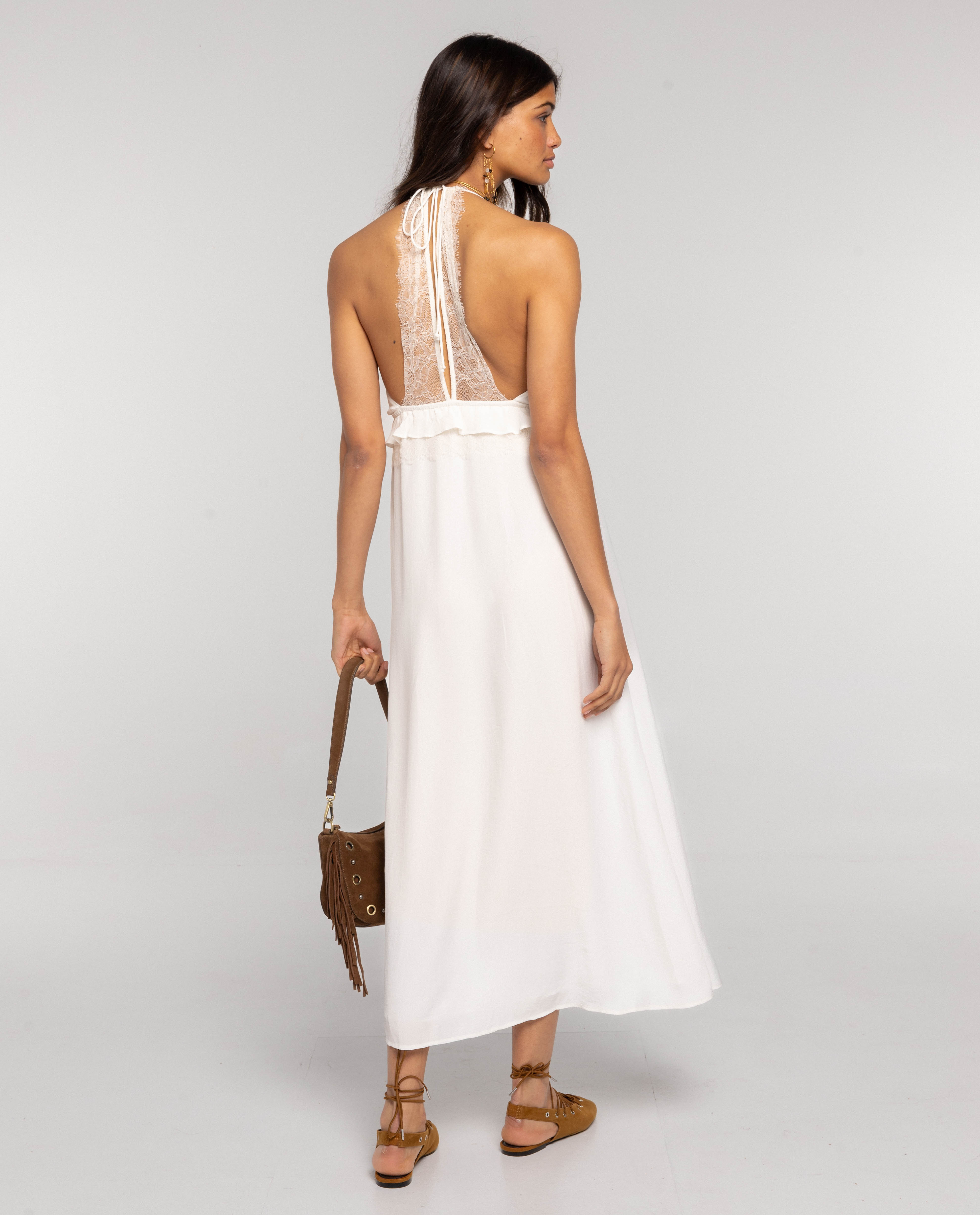 Vestido de Alças Multiposições Bege-3