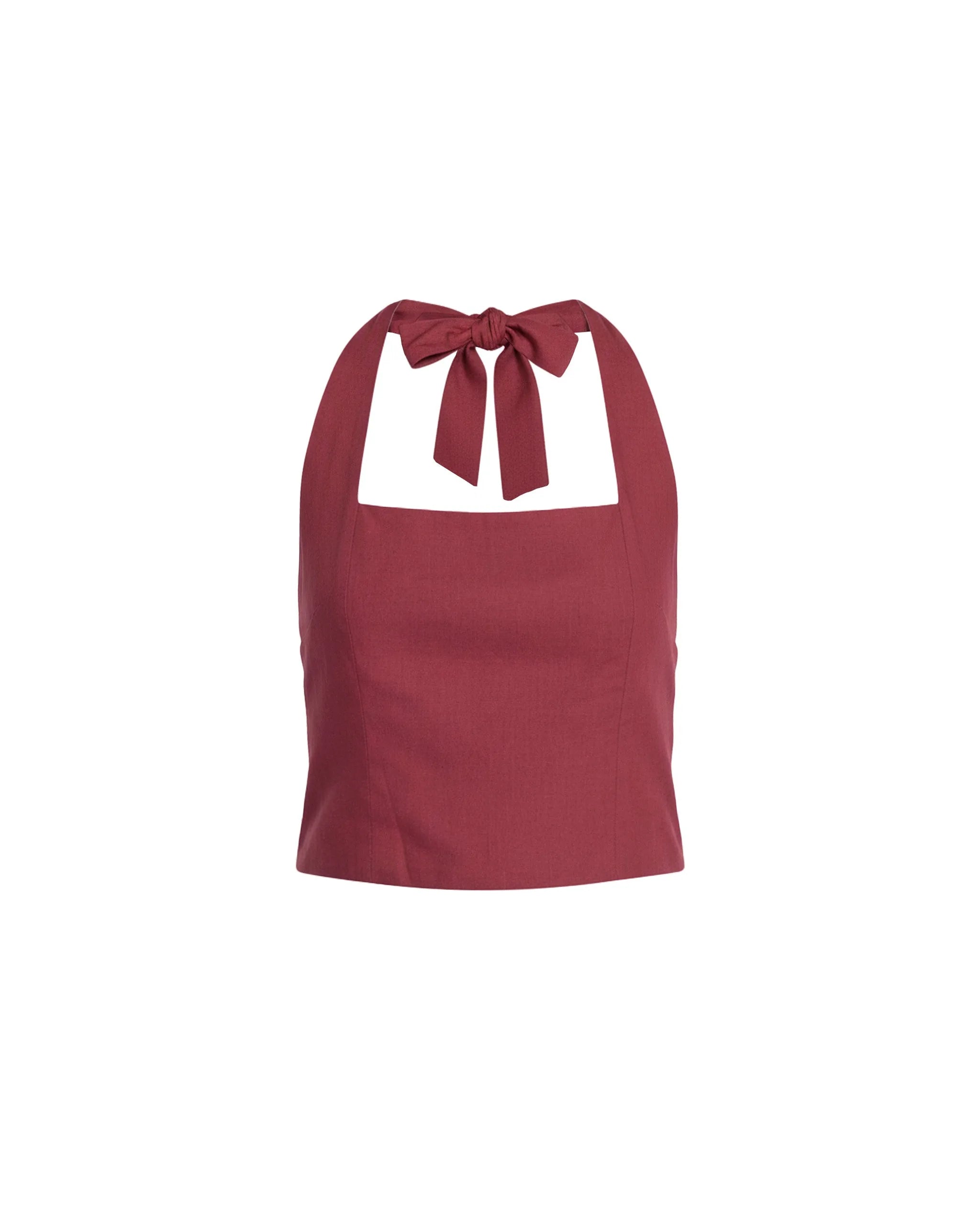Top Halter com Laçada na Gola Roxo-5