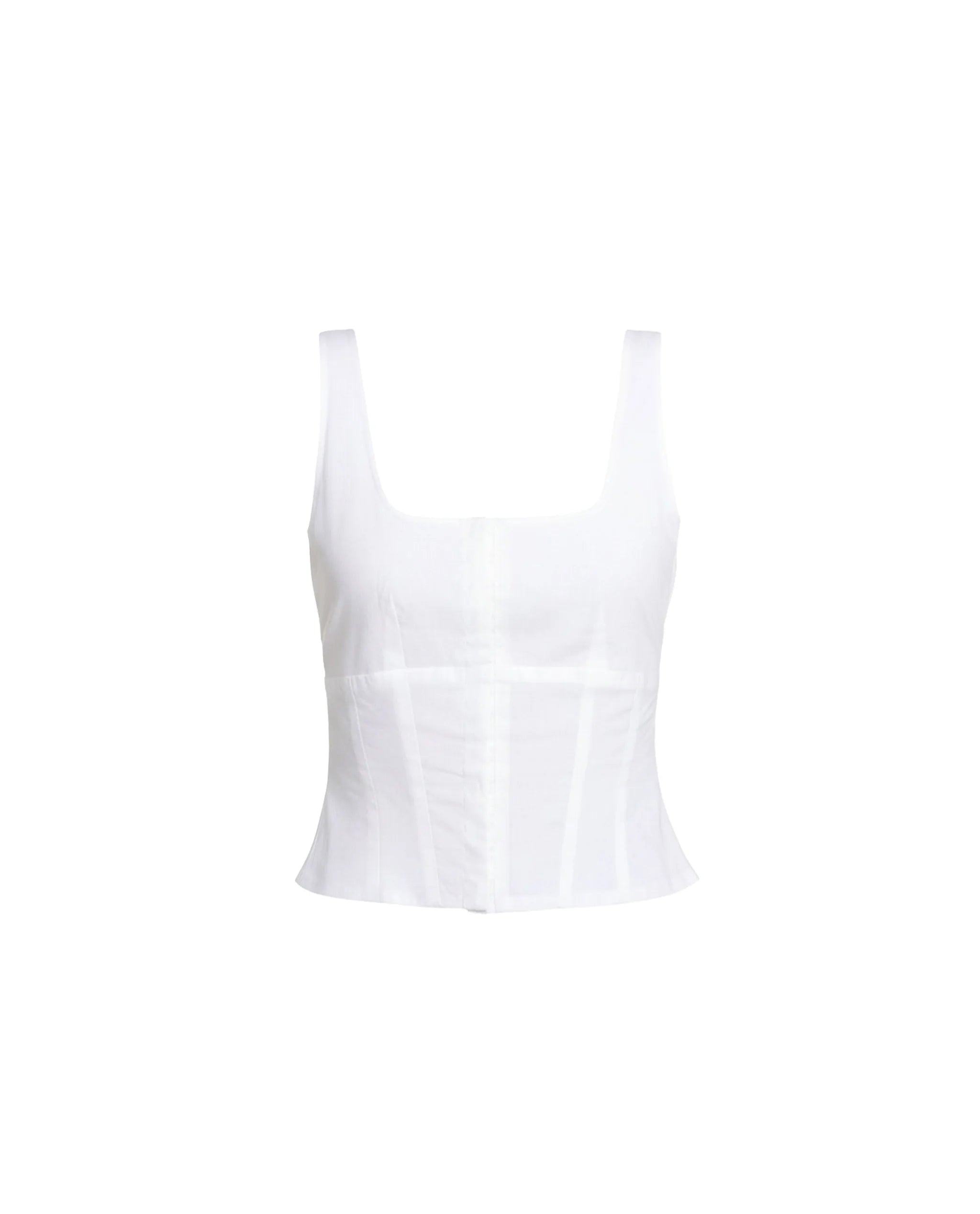 Top Branco de Alças em Algodão Branco-5