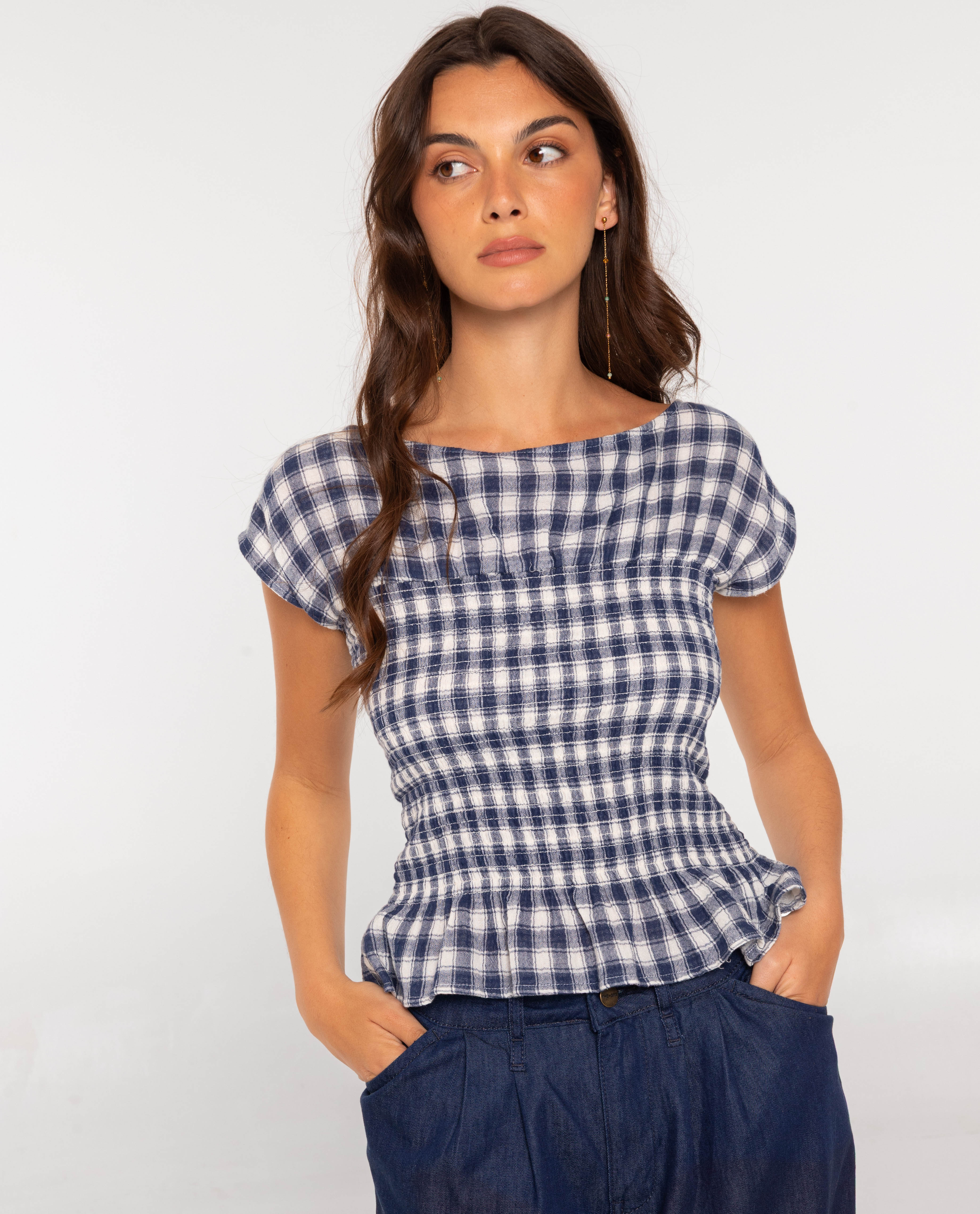 Imagem 0 de Blusa com Favo de Mel e Aos Quadrados