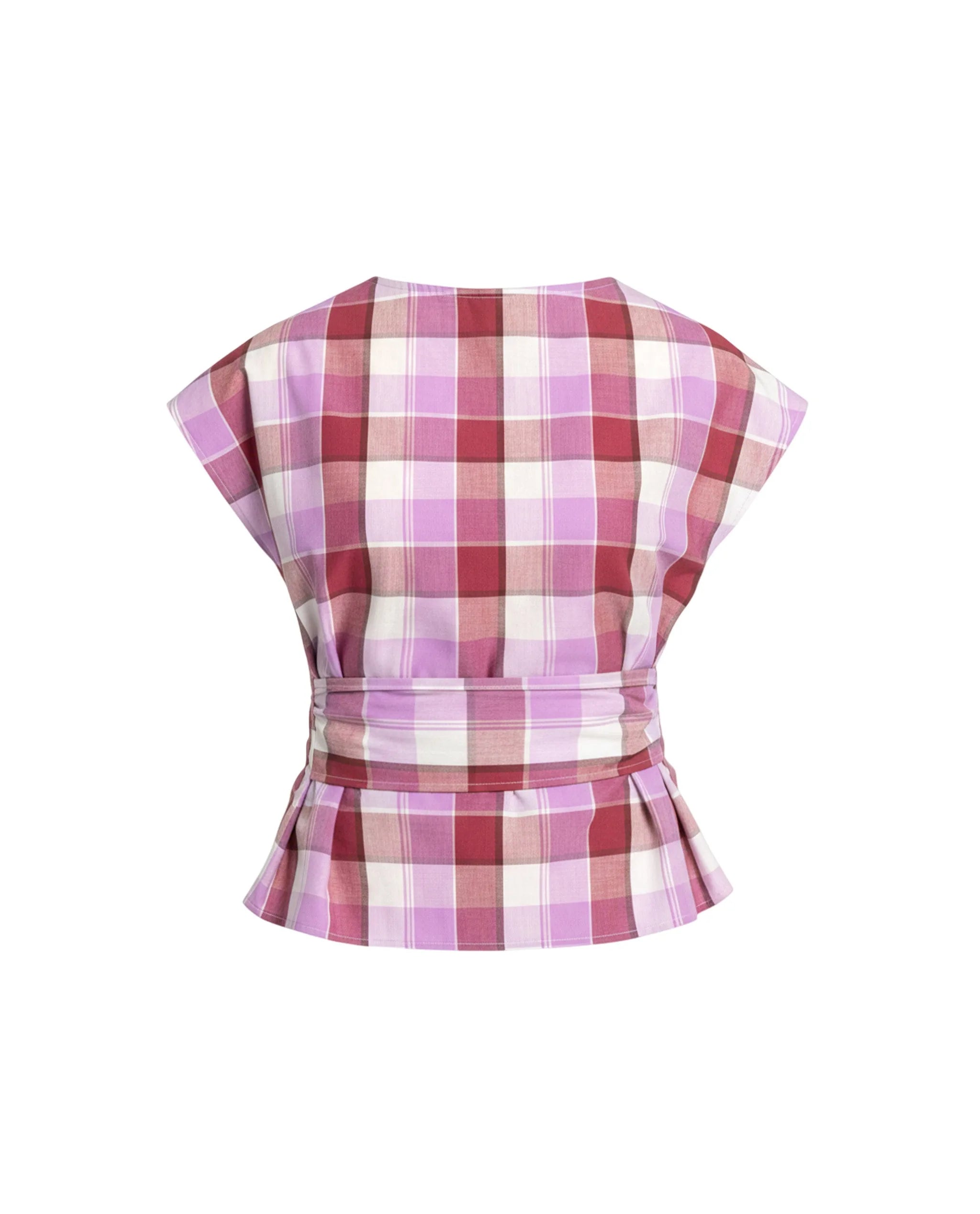 Blusa com Laçada e Cinto Rosa-5