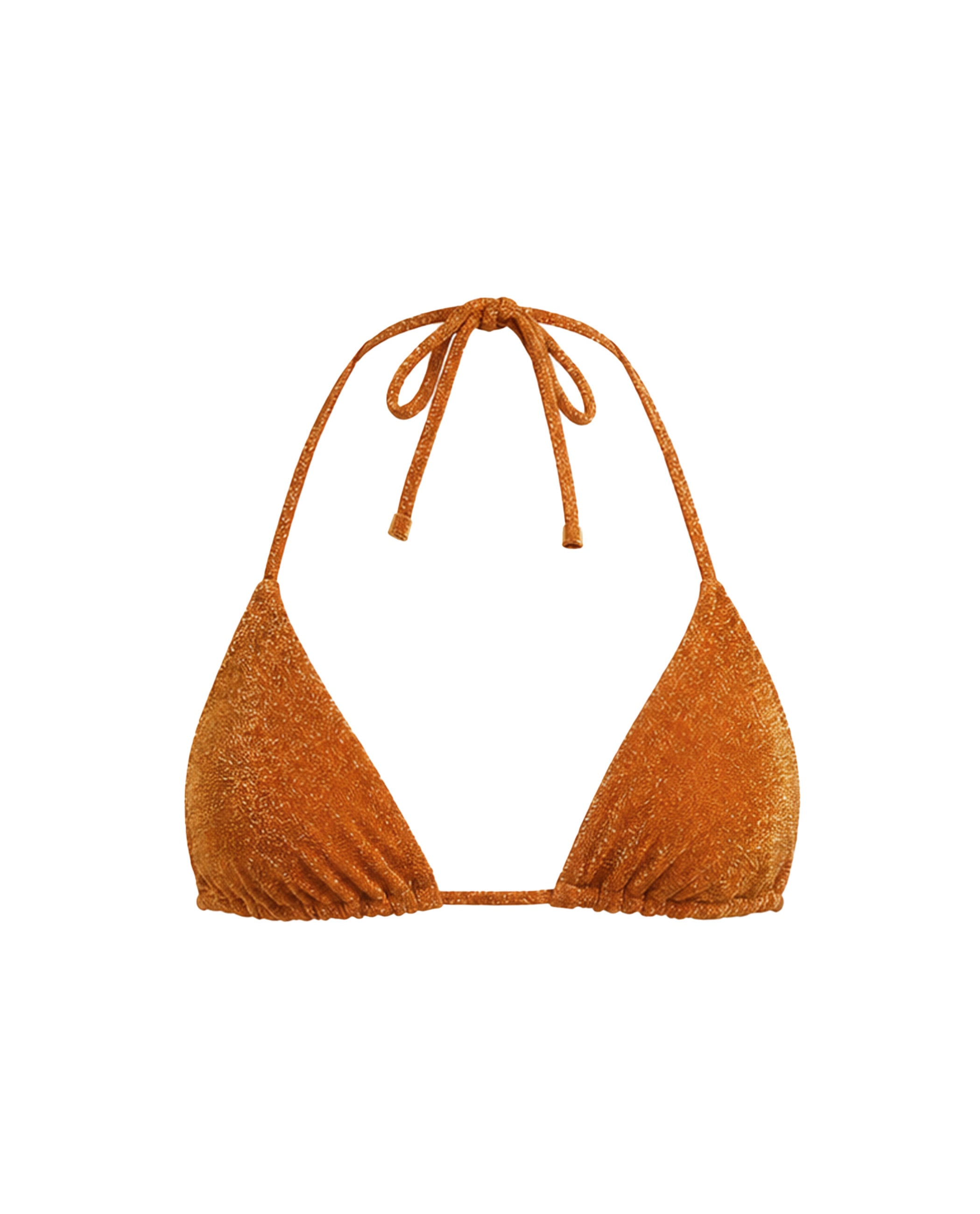 Top de Biquíni de Triângulo Laranja-5