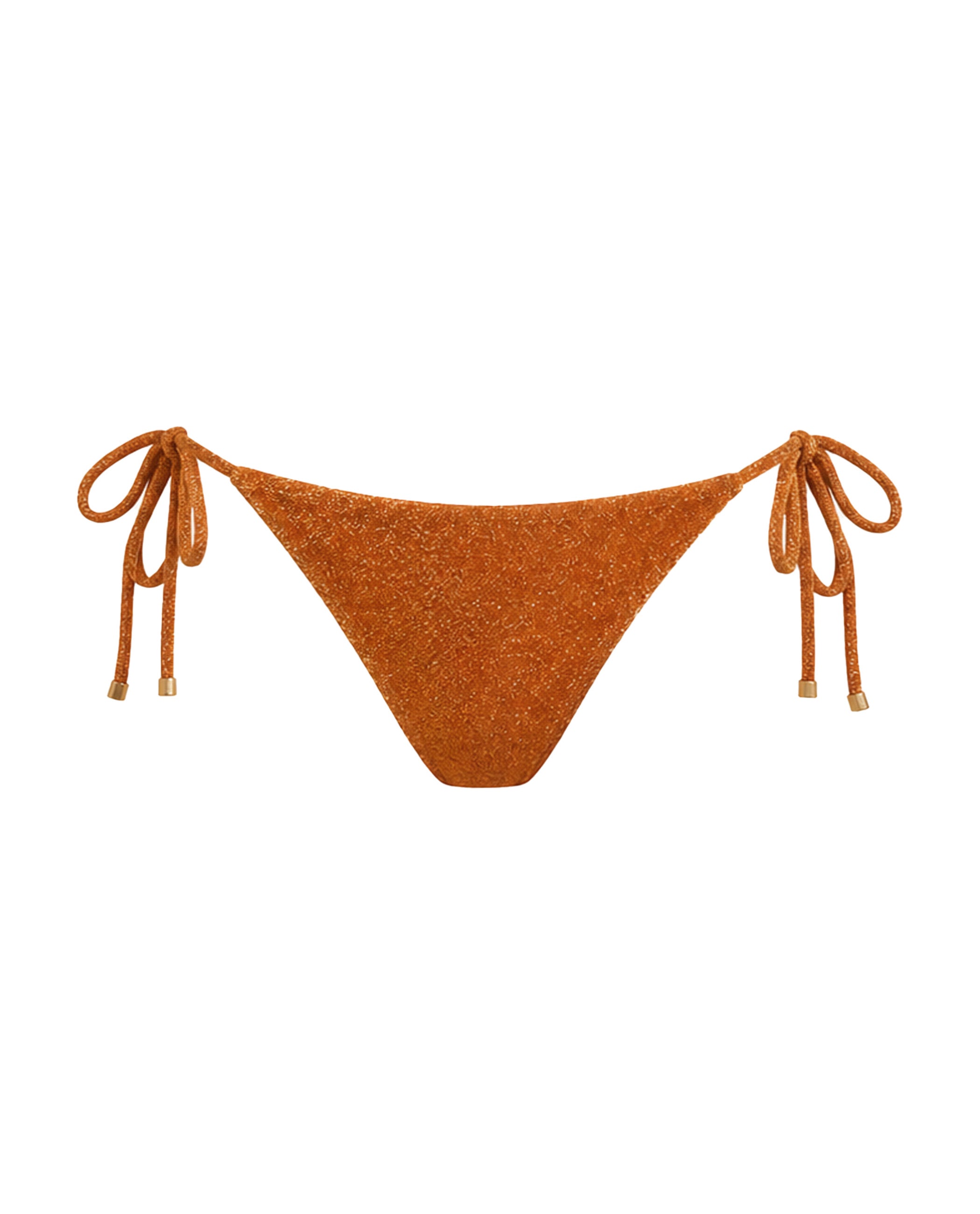 Cueca de Biquíni com Laçada Ajustável Laranja-4
