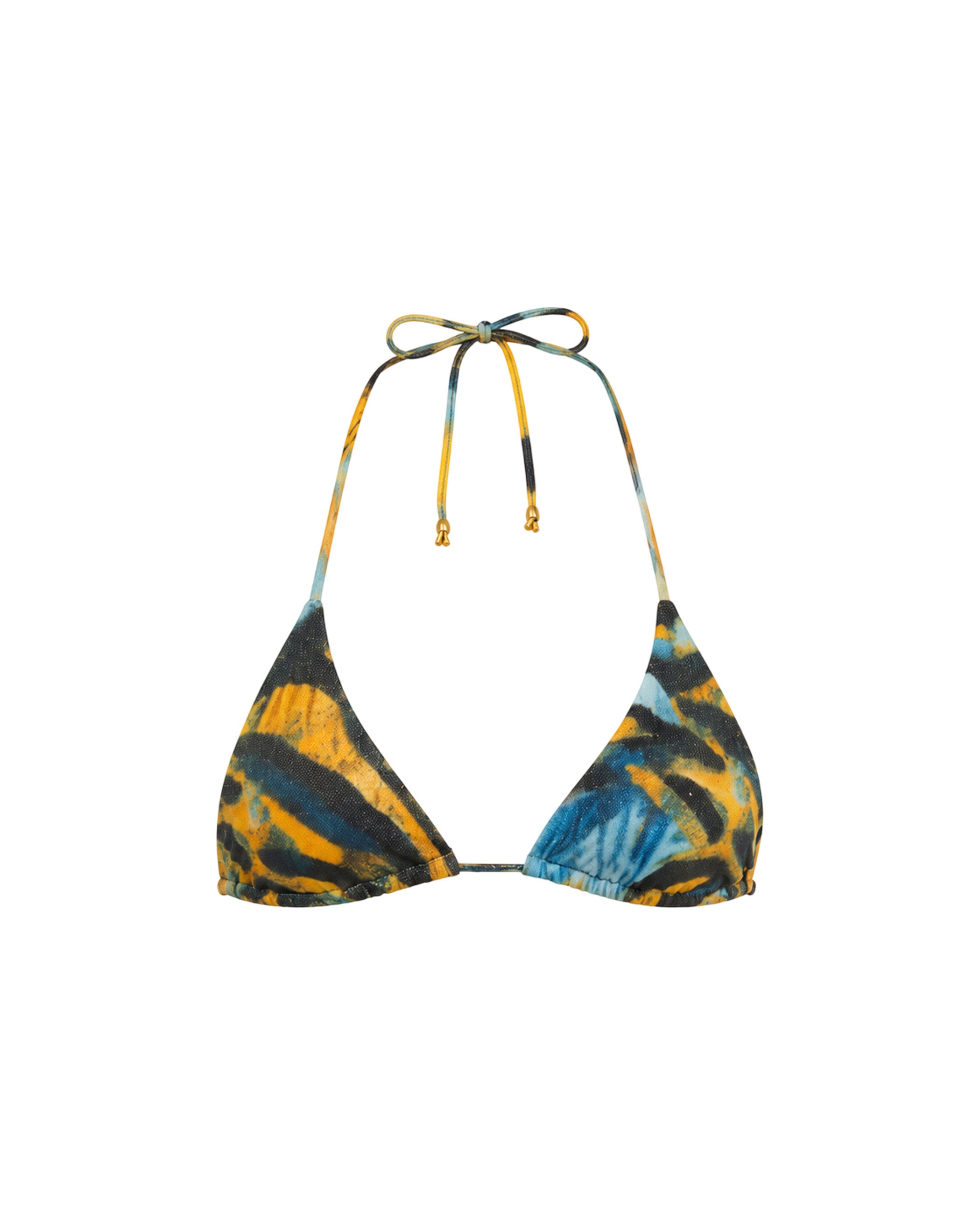 Top de Biquíni de Triângulo Multicolor-5