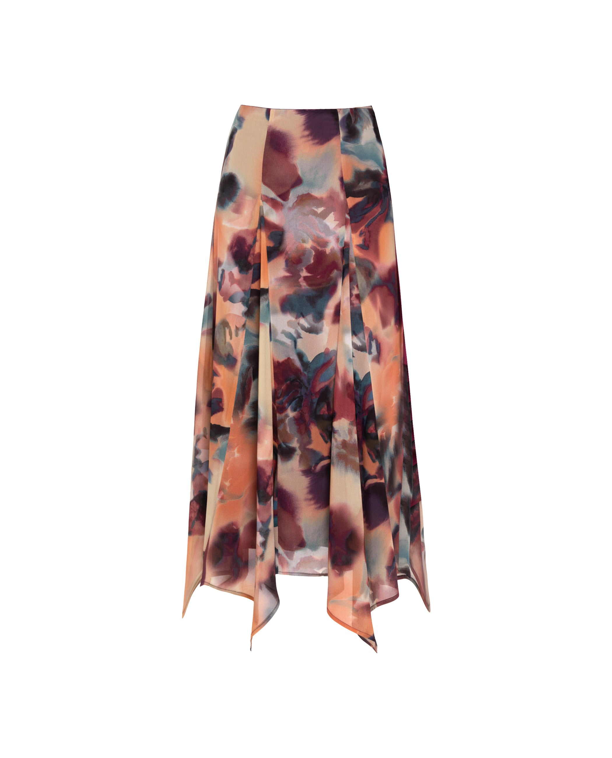 Saia Comprida Estampada com Godés Multicolor-5