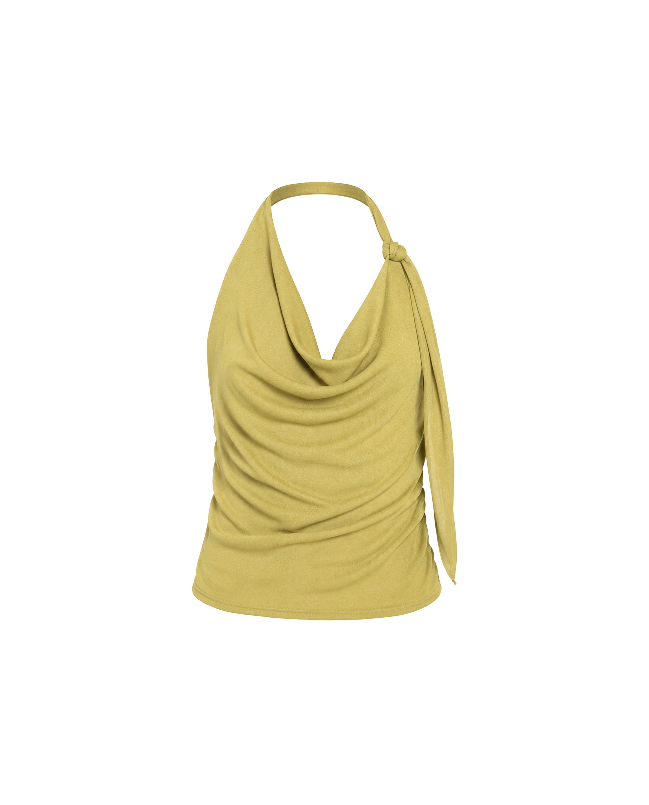 Top com Decote Drapeado e Laçada Verde-claro-5