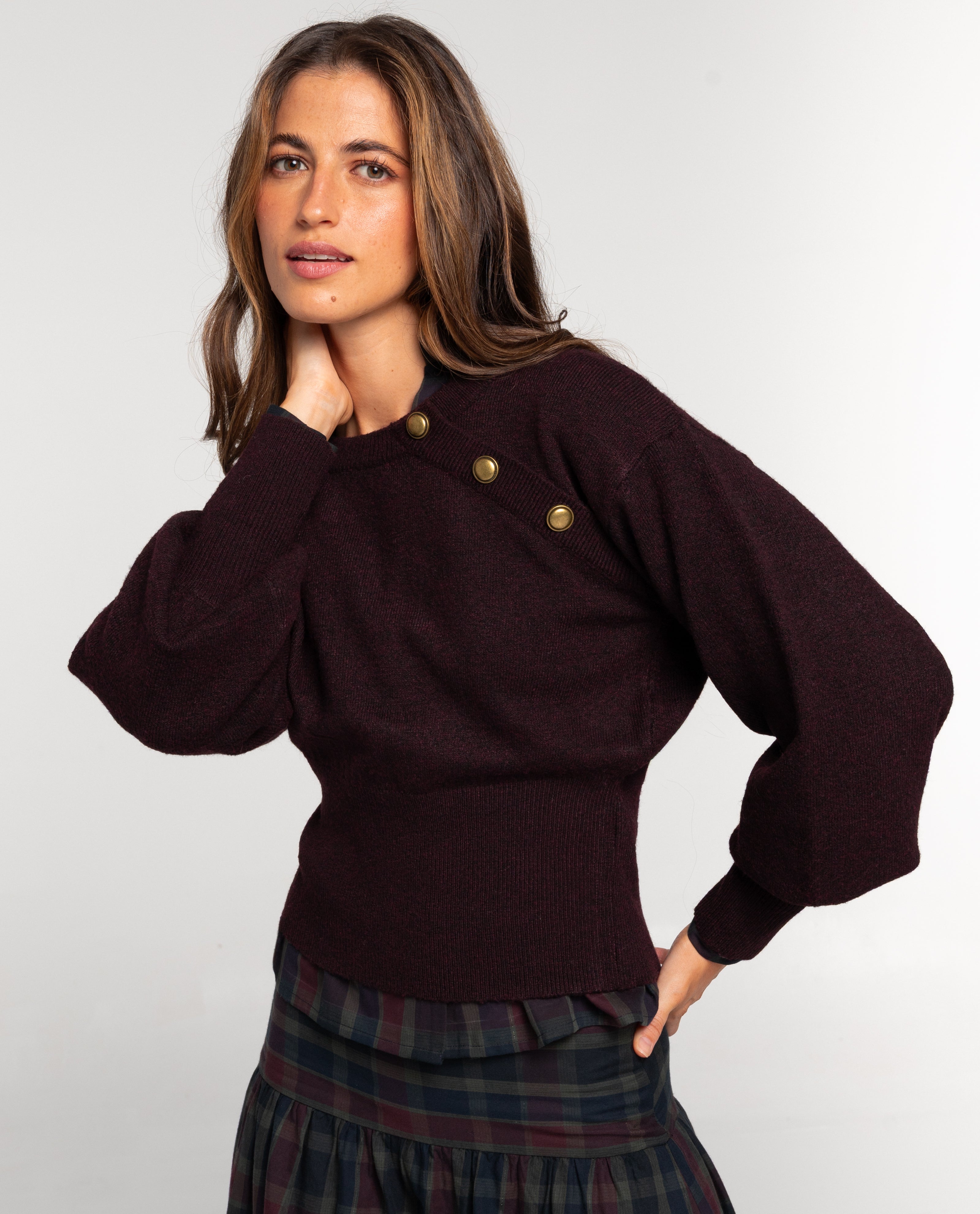 Imagem 0 de Camisola de Malha com Faixa Ajustada