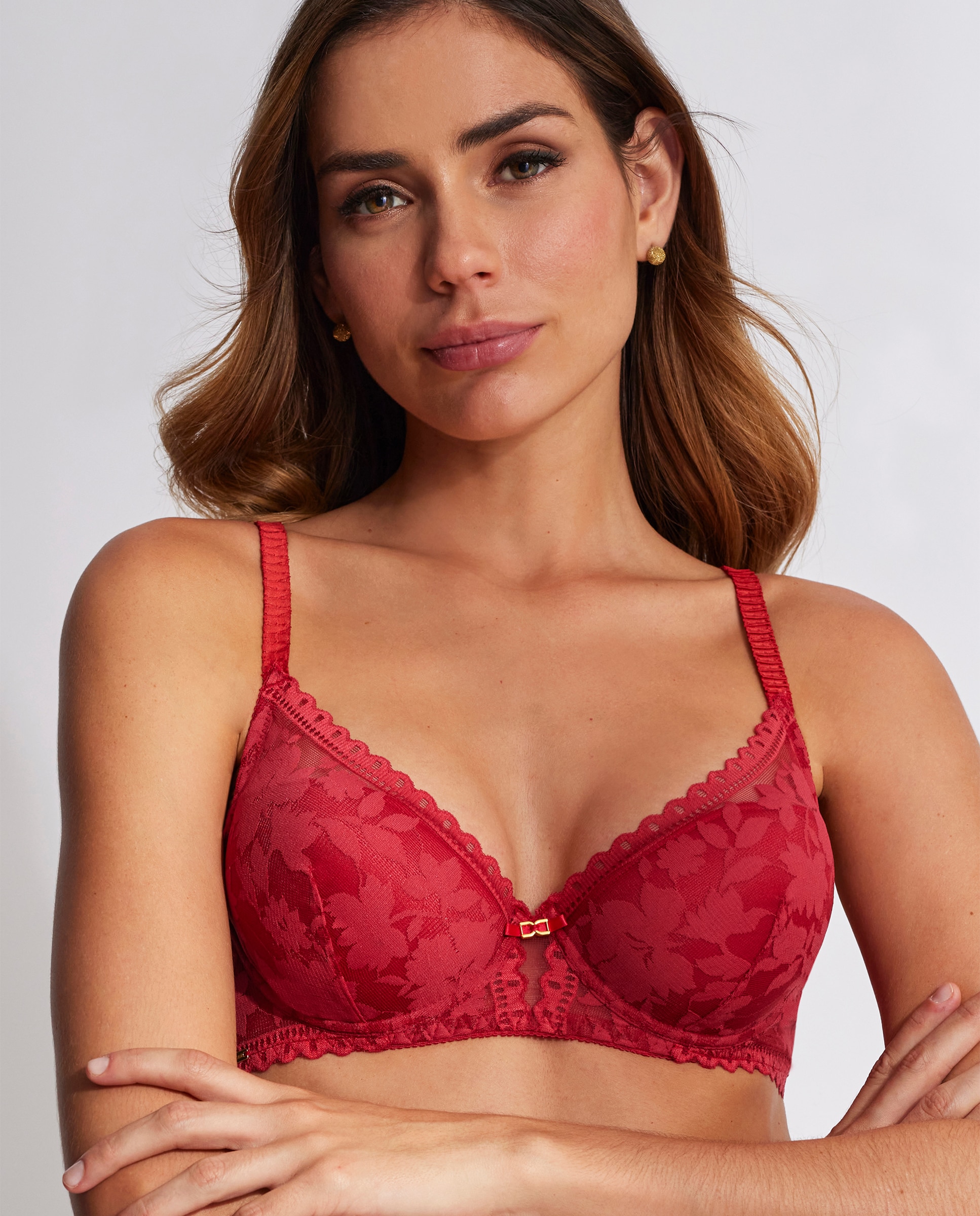 Soutien Decote Profundo com Foam Vermelho-1