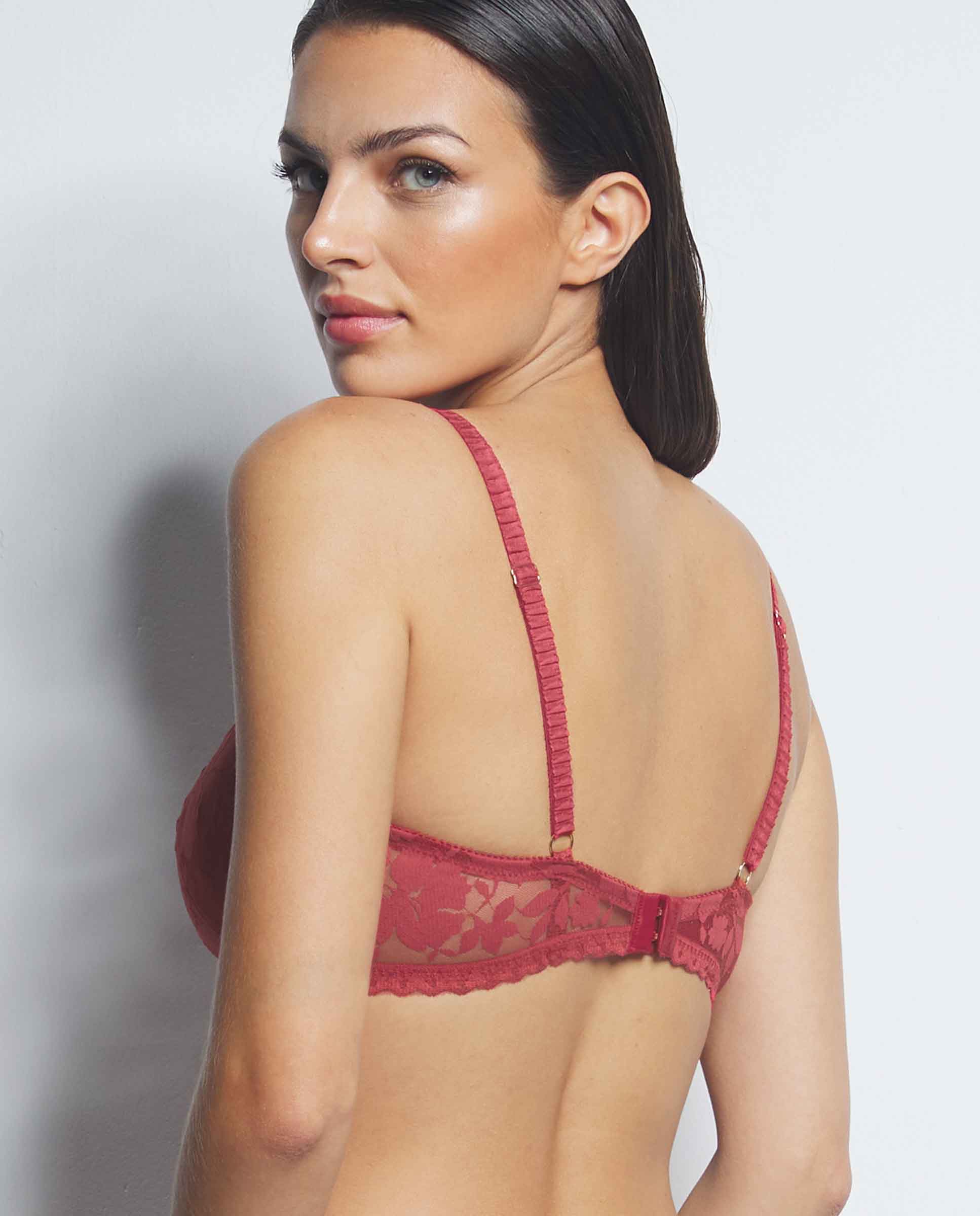 Soutien Moldeador com Foam e Renda Vermelho-2