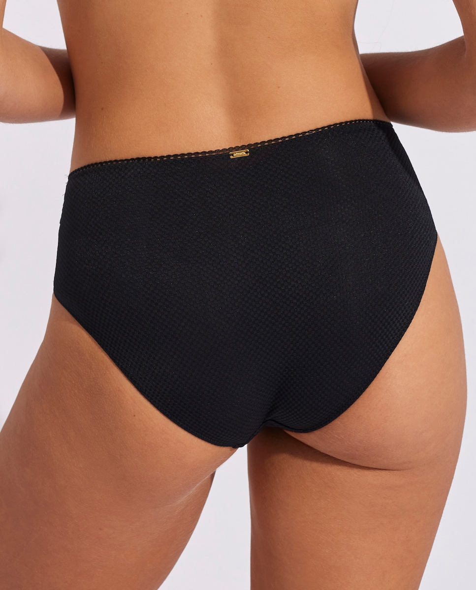 Cueca Alta com Renda Preto-2