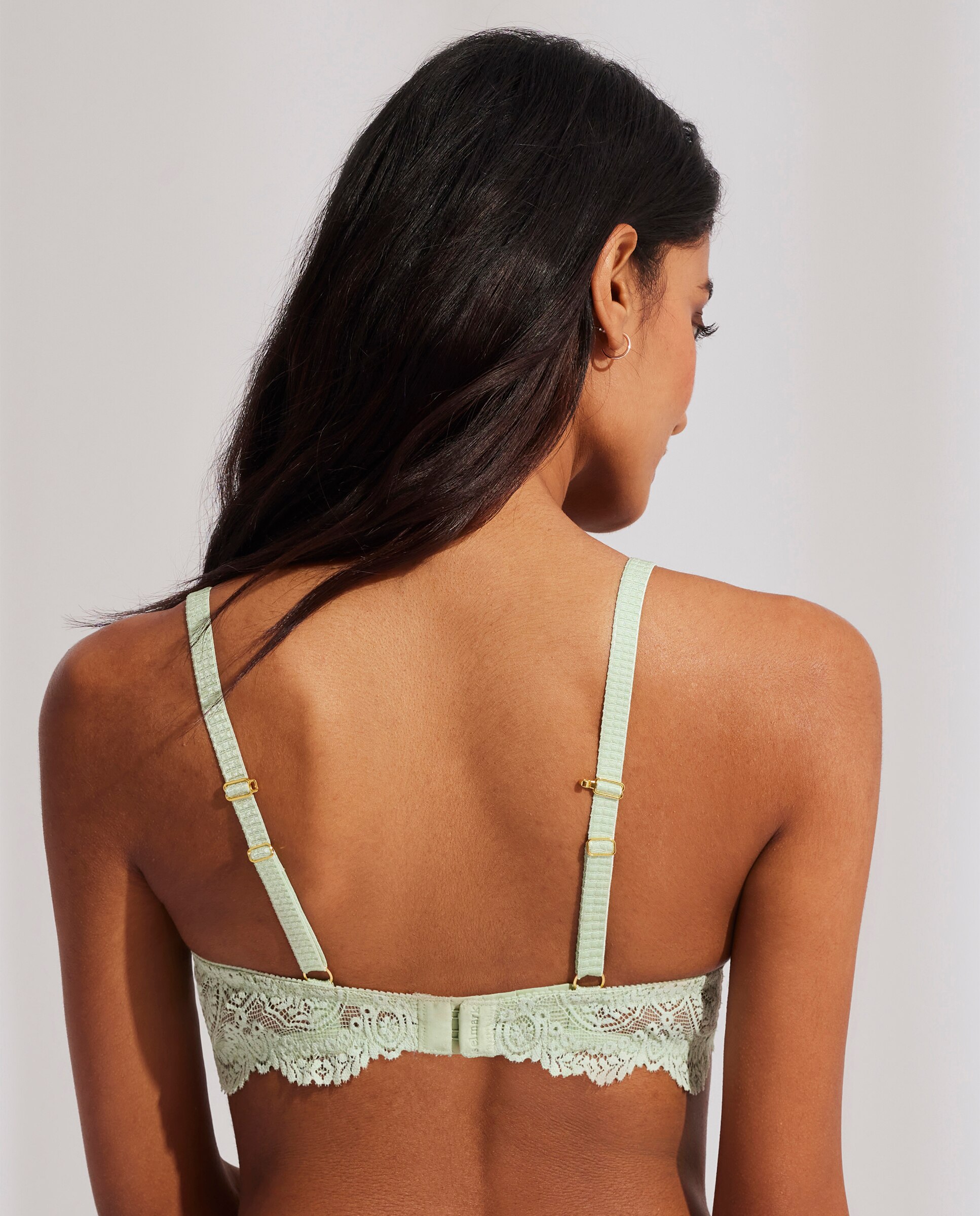 Soutien Push Up com Renda Verde-claro-2