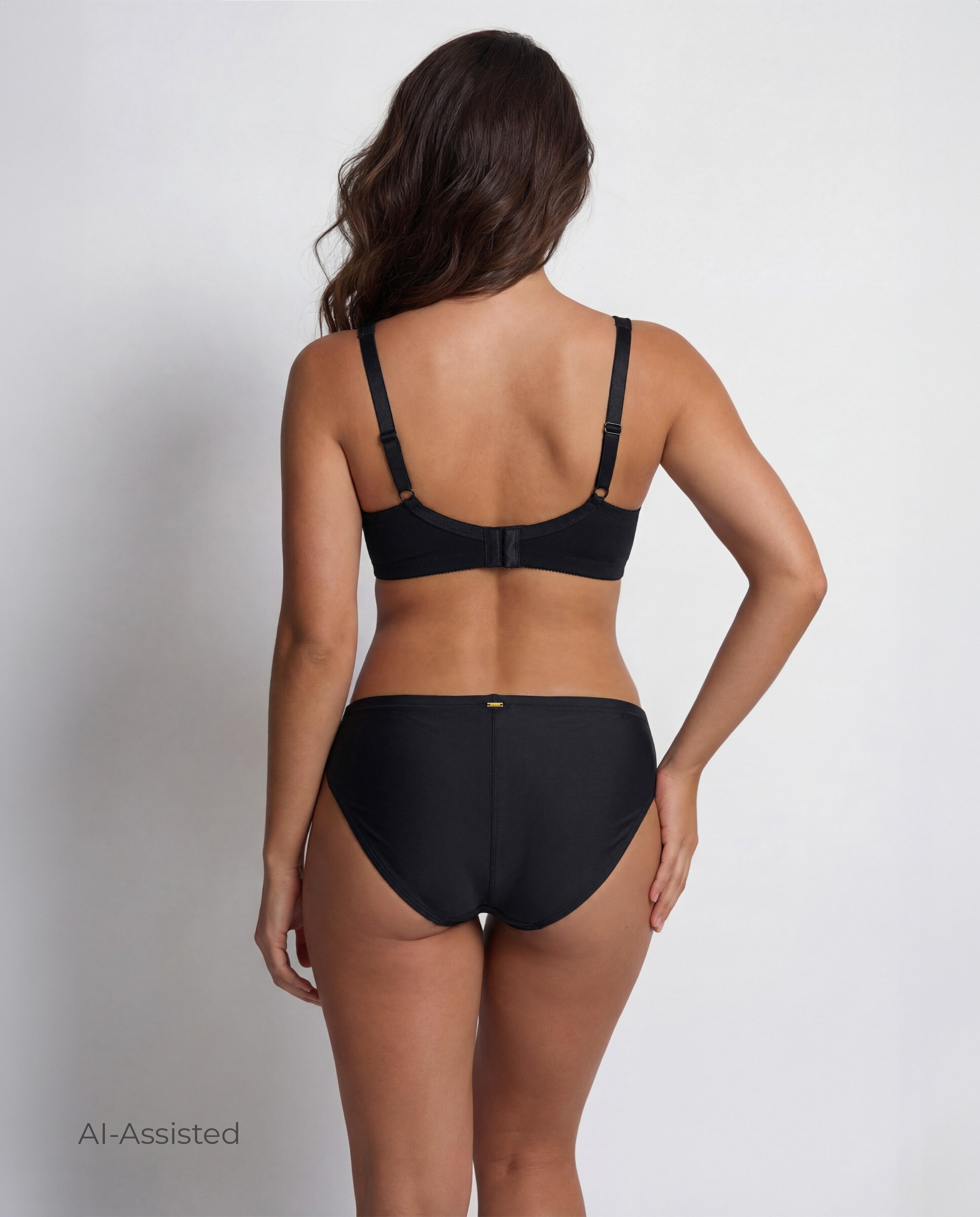 Cueca Clássica Básica Redutora Preto-4