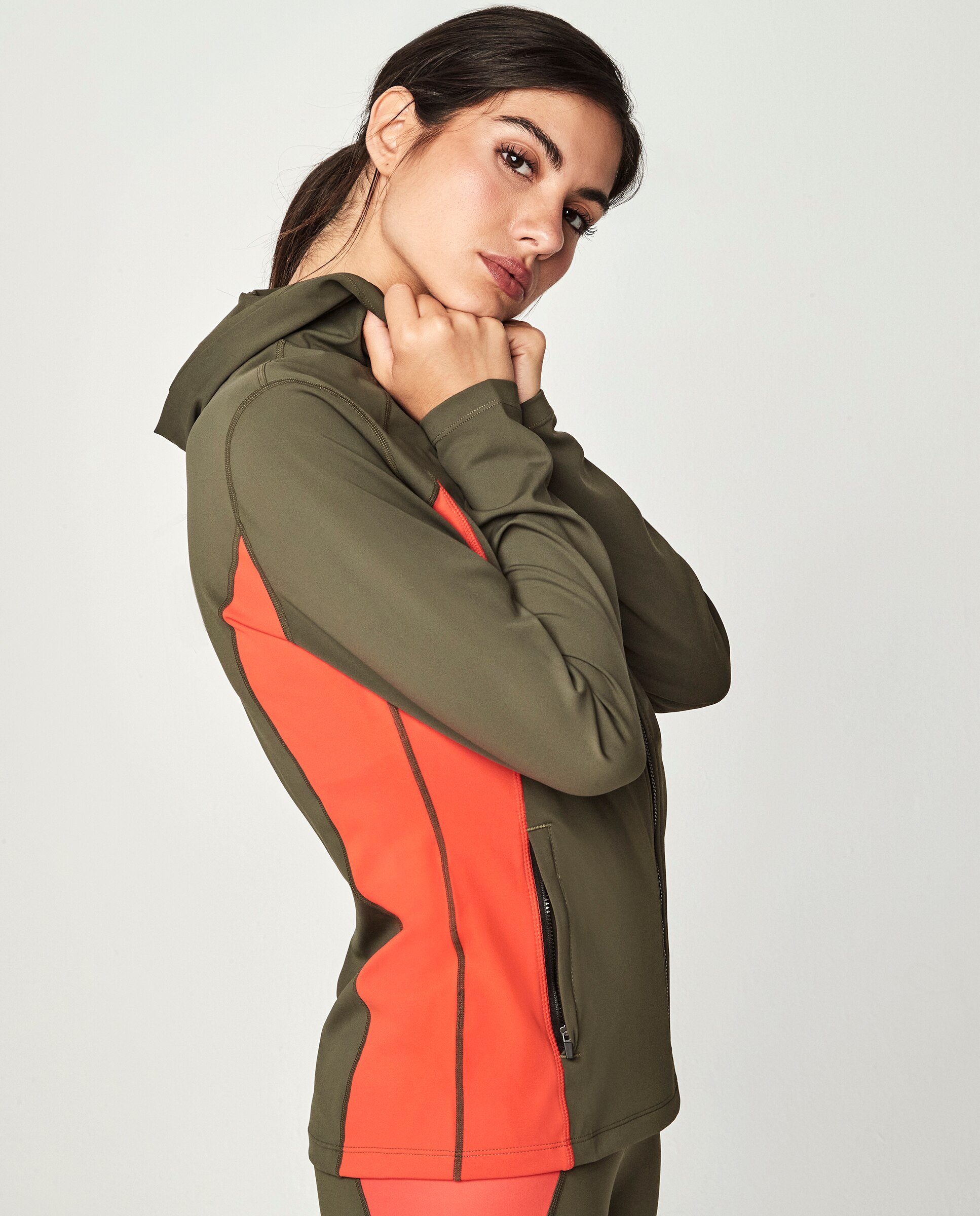 Casaco Acolchoado com Capuz By Pilar Rubio Verde-militar-3