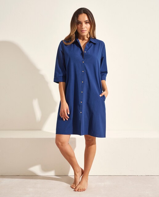 Imagem 0 de Vestido Tipo Camisa Curto
