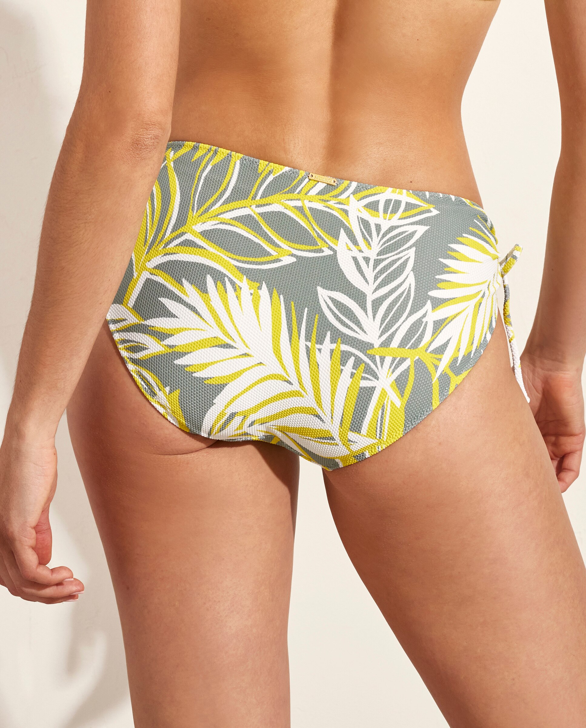 Cueca de Biquíni Alta Clássica Amarelo-2