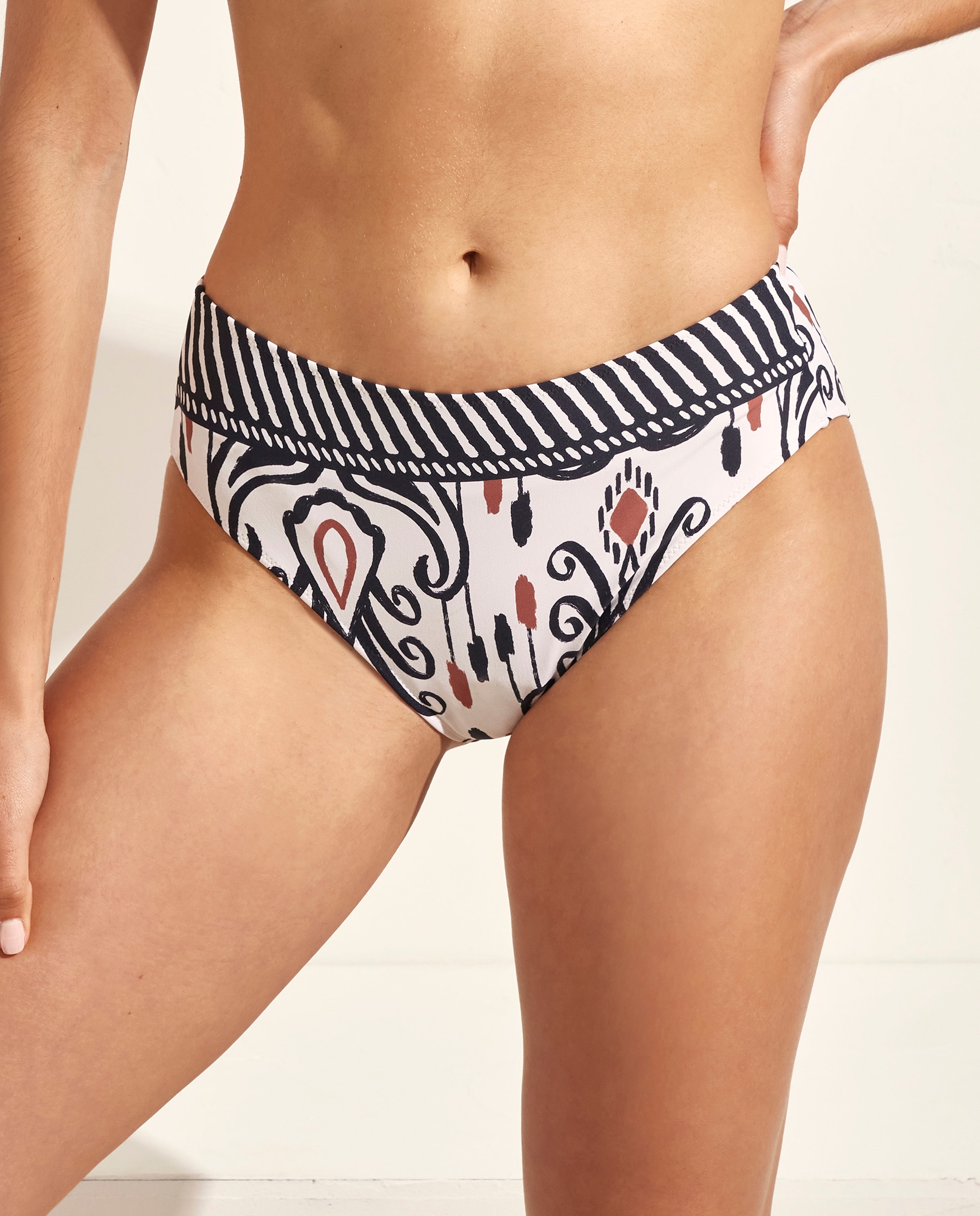 Cueca de Biquíni Alta Clássica Cru-1