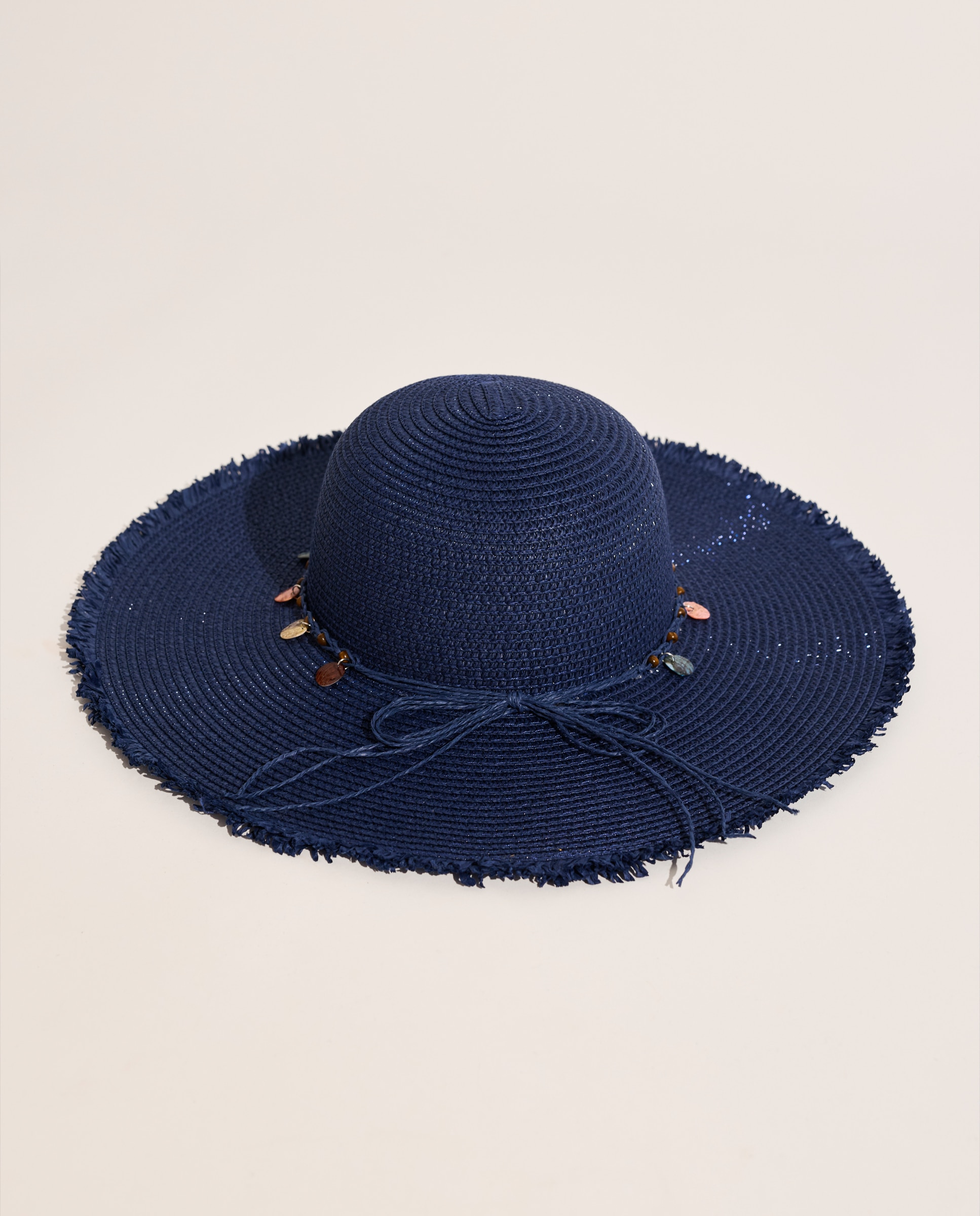 Chapéu com Pedras Decorativas Azul-índigo-1