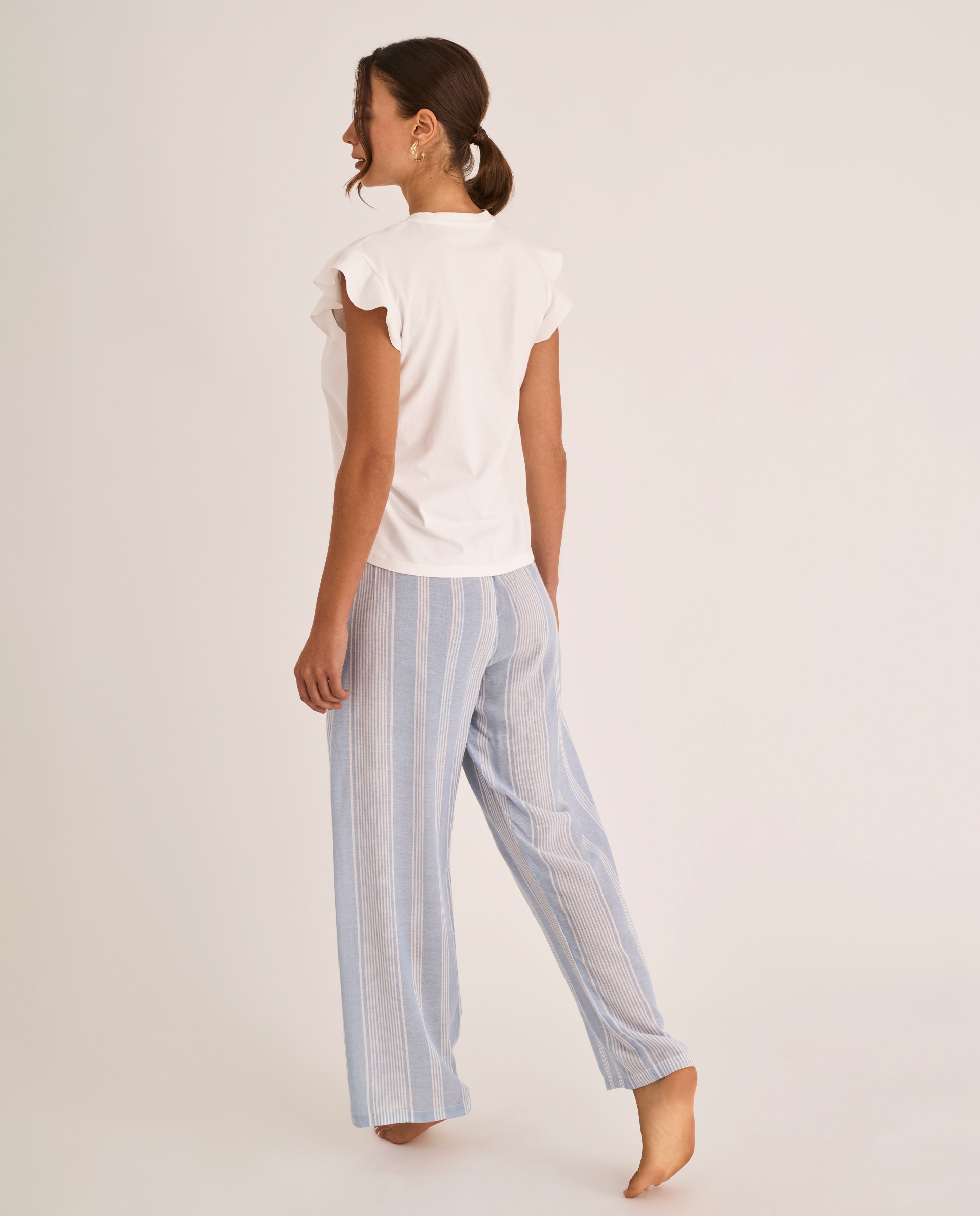 Pijama com Calças Compridas Azul-claro-2