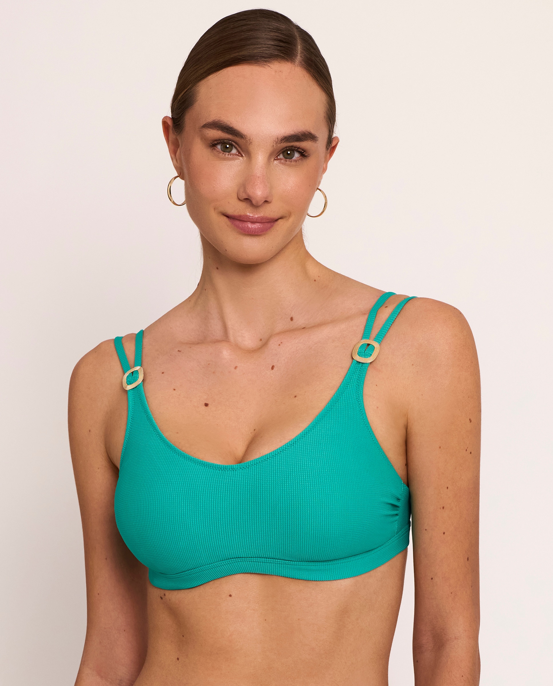 Top de Biquíni Protésico com Foam, Coleção Solstice Verde Água-1