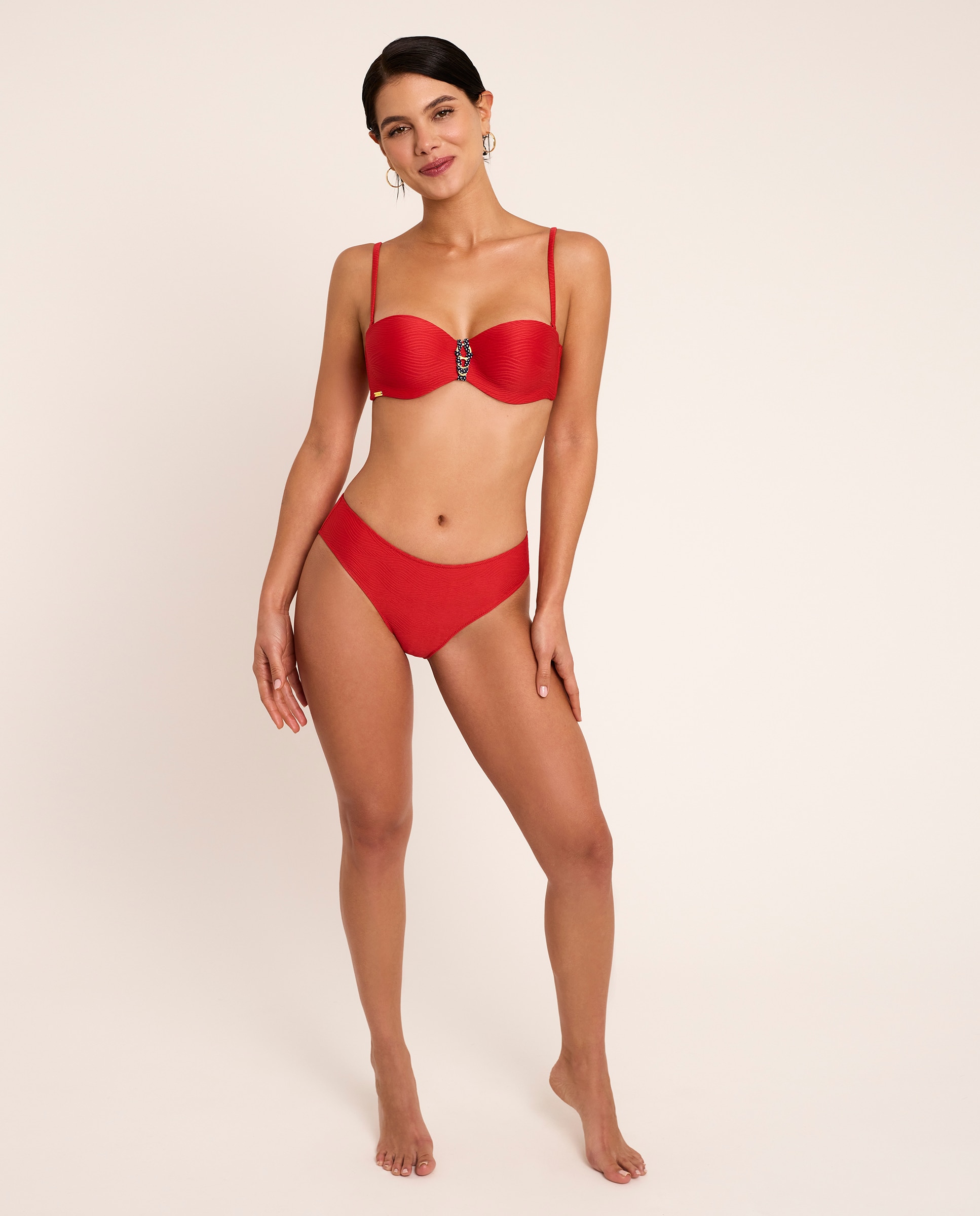 Top de Biquíni Bandeau com Aro, Coleção Nautilus Branco-6
