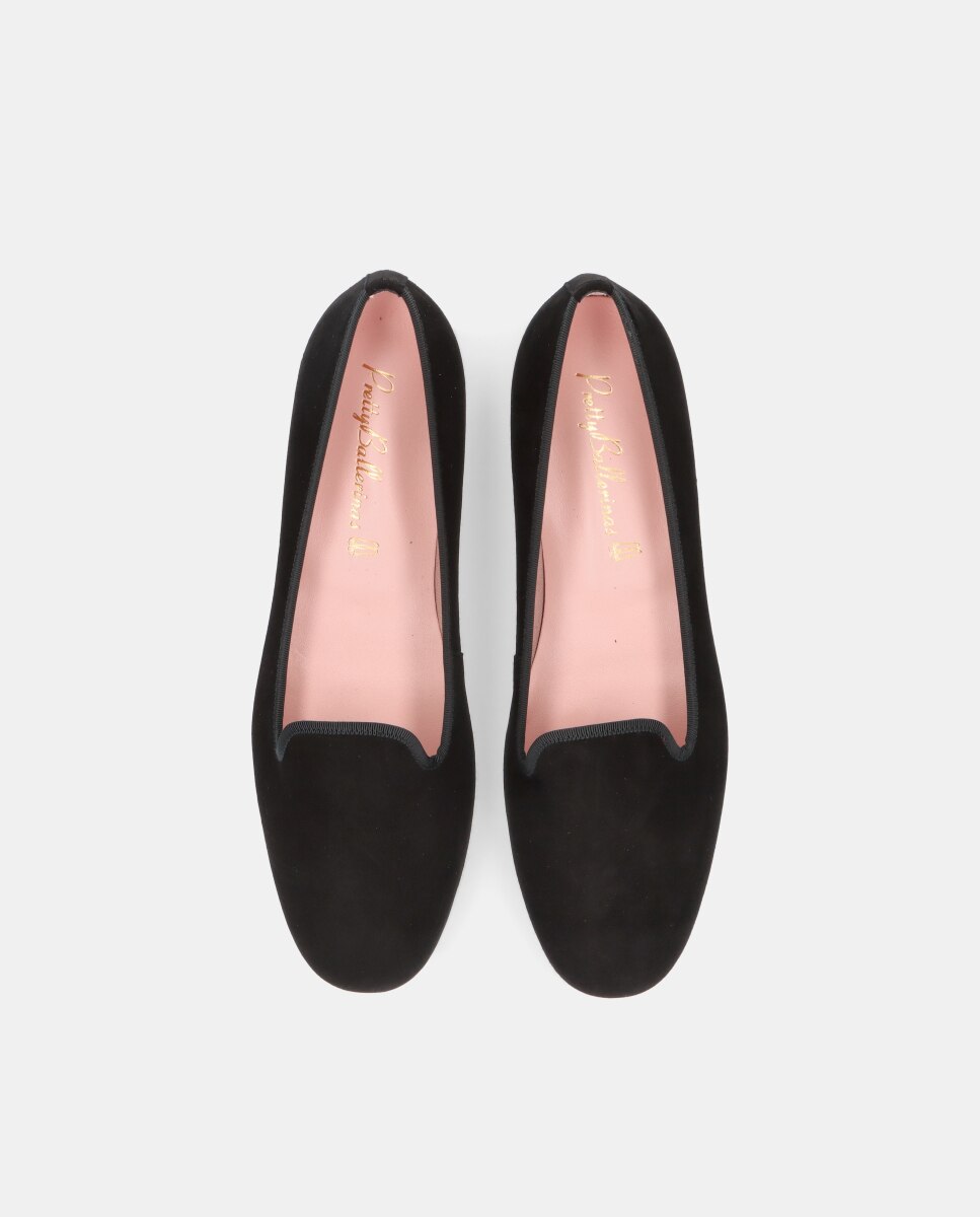 Socas Rasas em Camurça Suave Preto-3