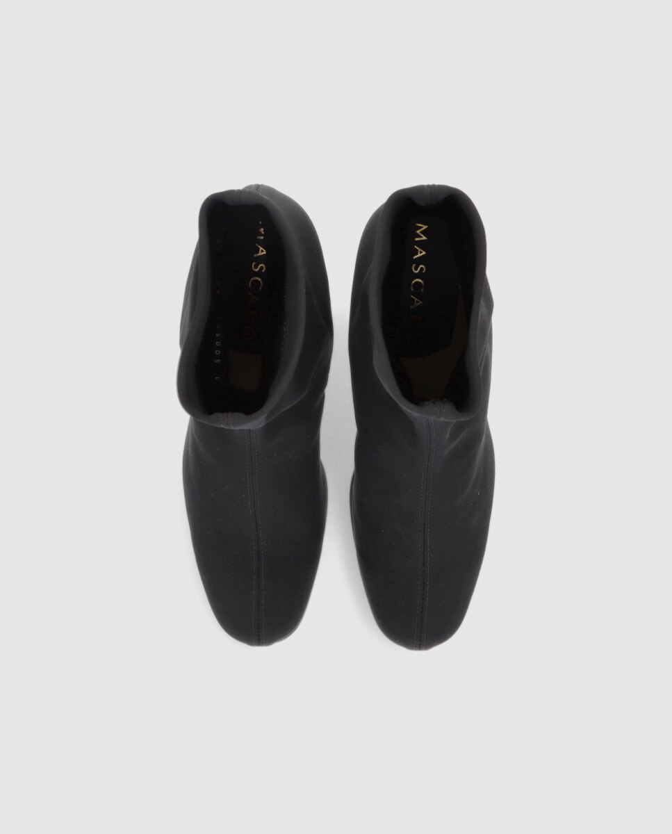 Botins Básicos Bologna em Tecido Elástico Resistente À Água Preto-3