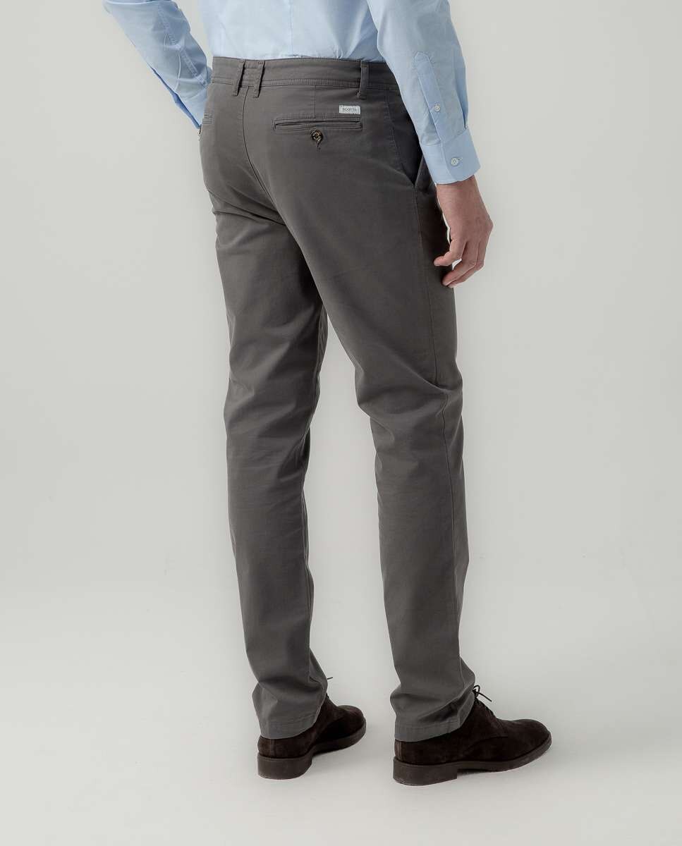 Calças Chino Regular Fit Cinzento-3