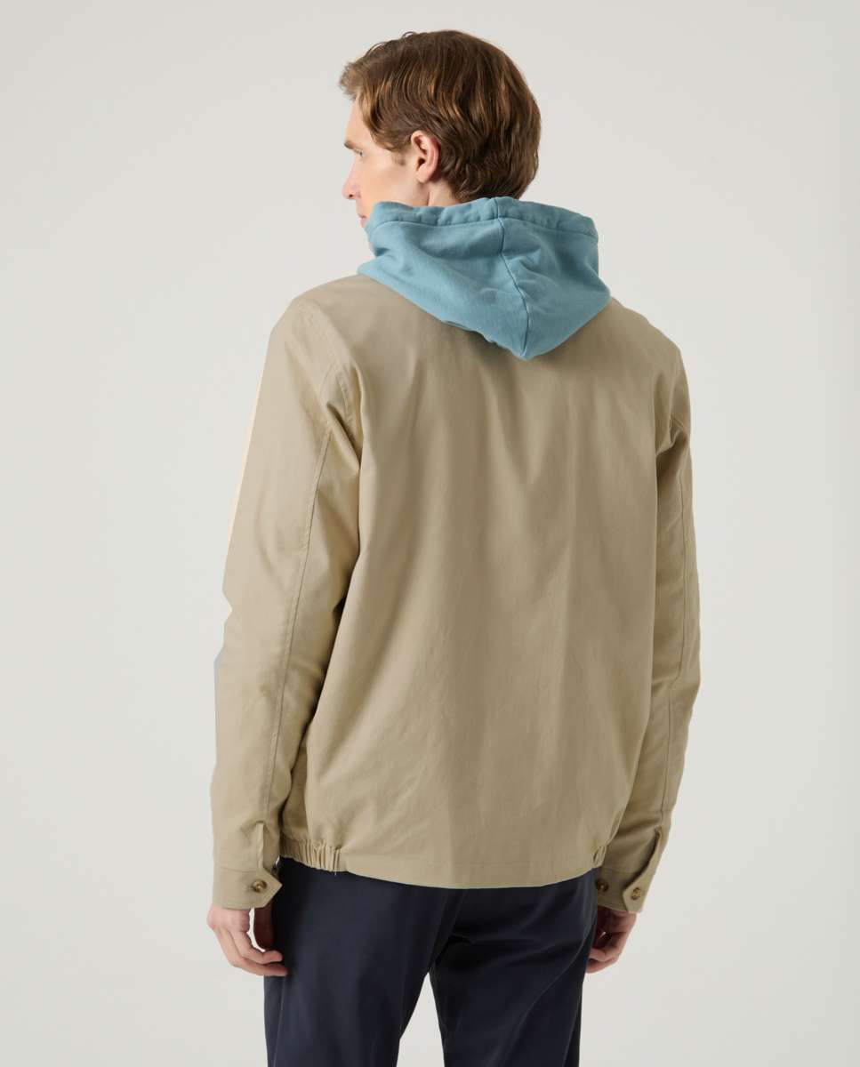 Casaco com Fecho Zip Bege-2