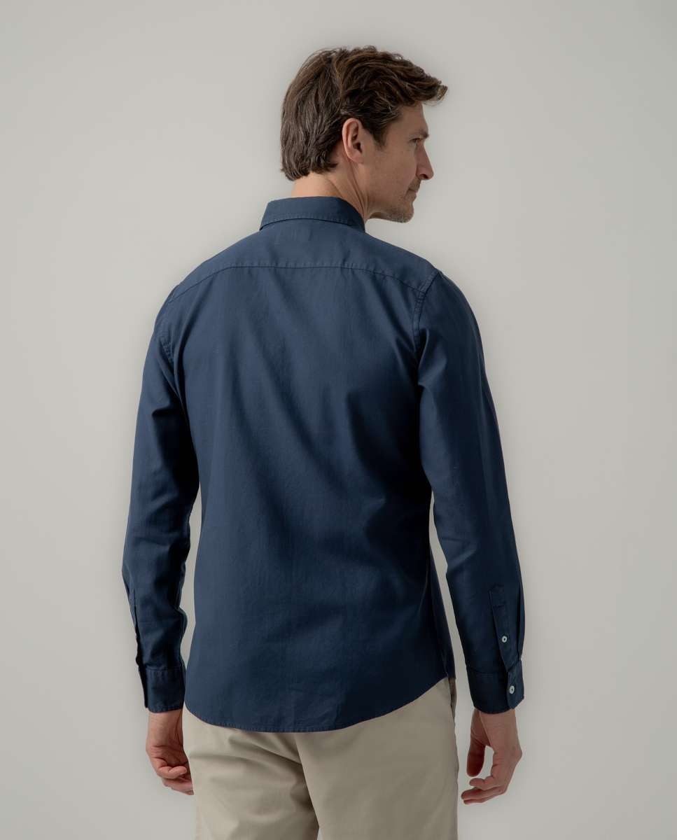 Camisa Estrutura Pinpoint Regular Fit Azul-marinho-2
