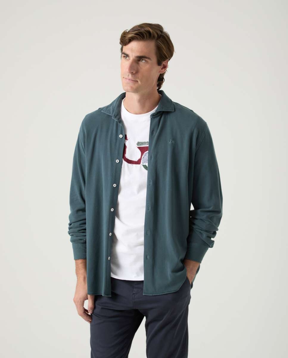 Imagem 0 de Camisa de Algodão com Corte Regular Lisa