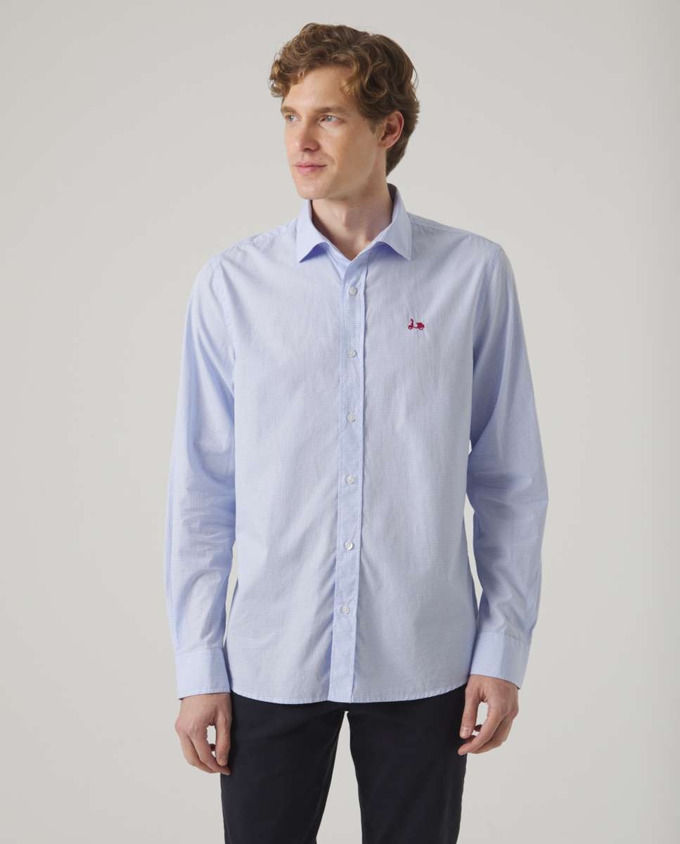 Imagem 0 de Camisa de Algodão com Corte Regular Aos Quadrados