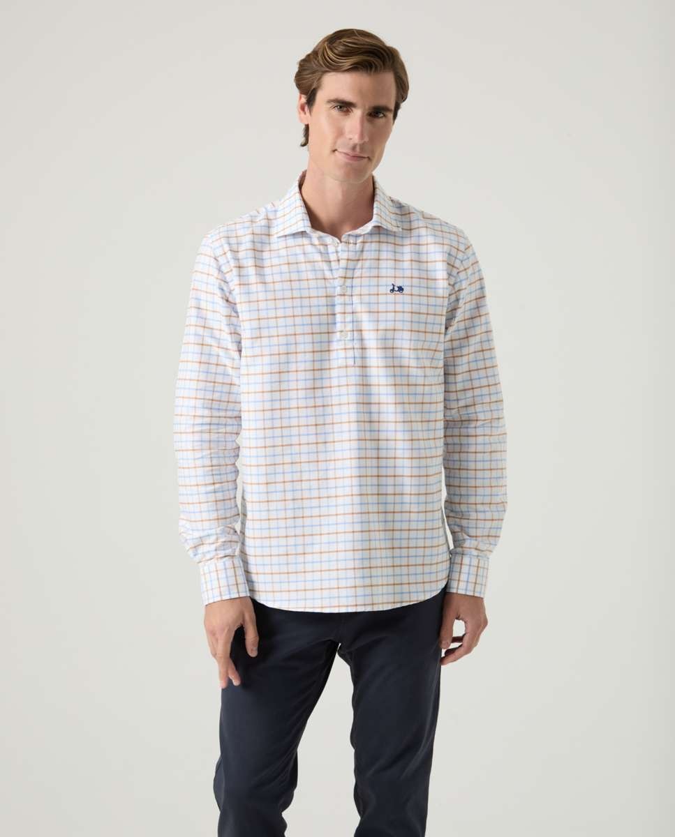 Imagem 0 de Camisa de Algodão com Corte Regular Lisa Branca