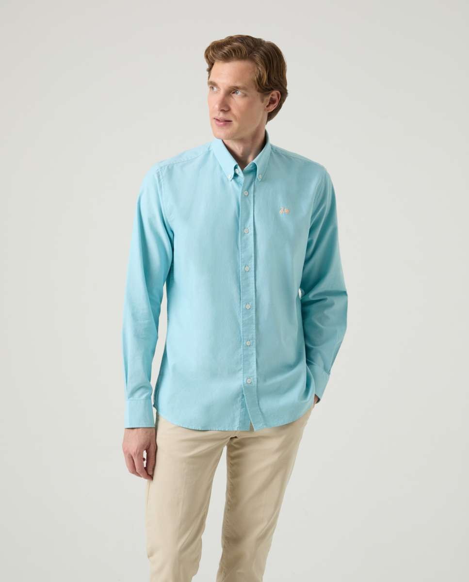 Imagem 0 de Camisa de Algodão com Corte Regular Lisa