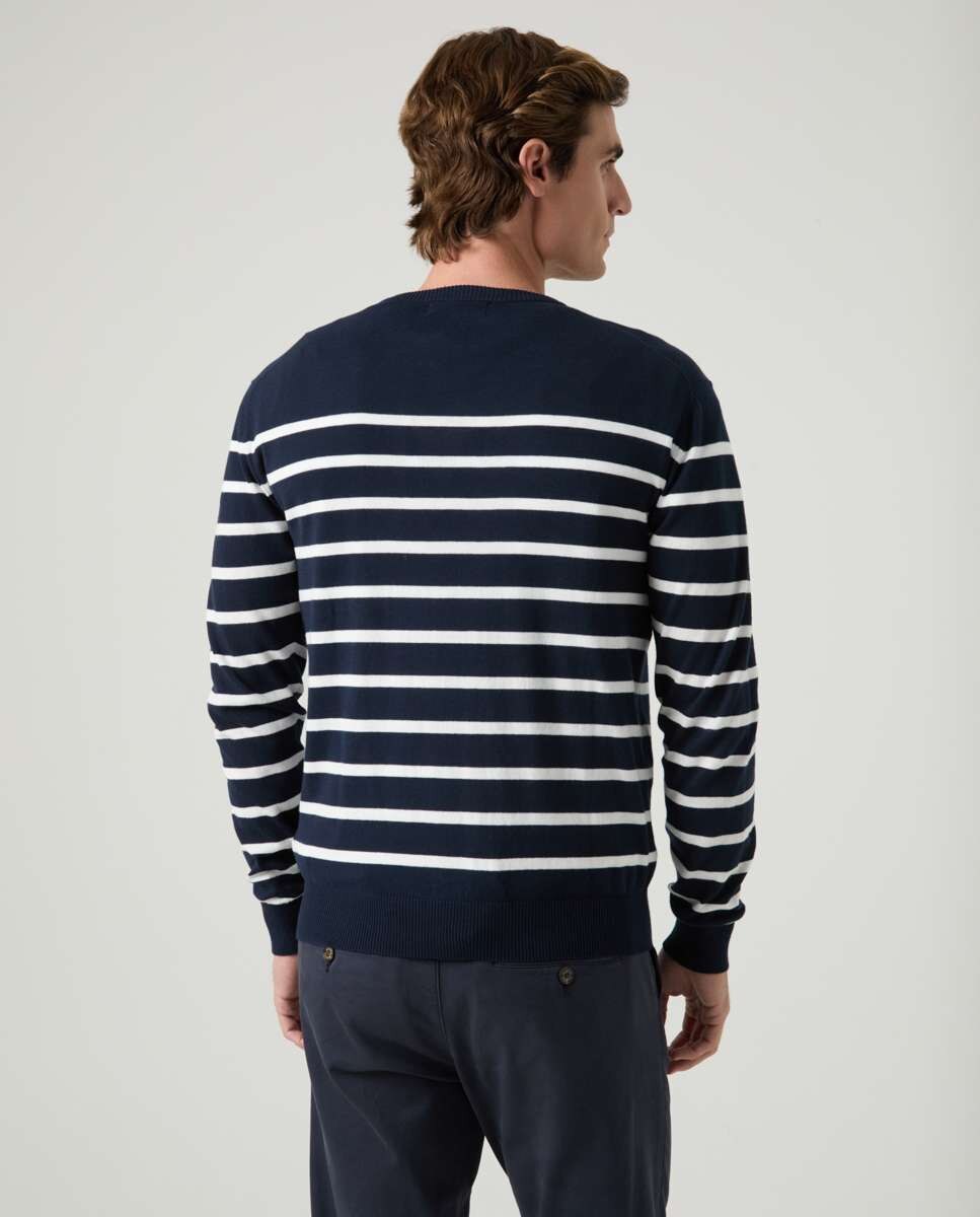 Camisola Azul-marinho com Gola Redonda Azul-marinho-2