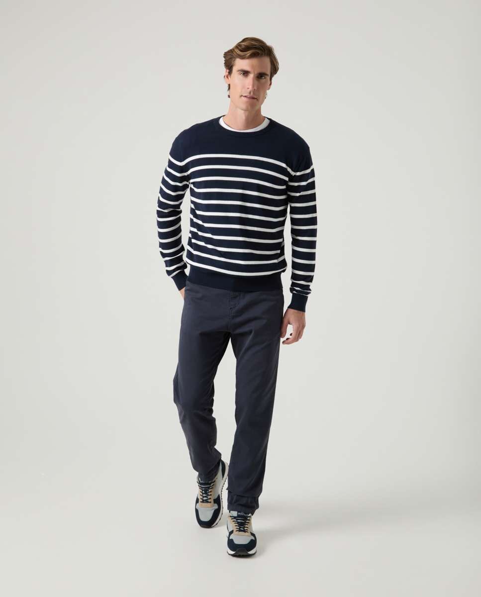 Camisola Azul-marinho com Gola Redonda Azul-marinho-4
