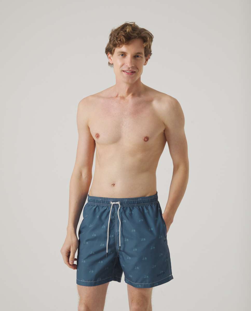 Fato de Banho Bermudas Azul denim-1