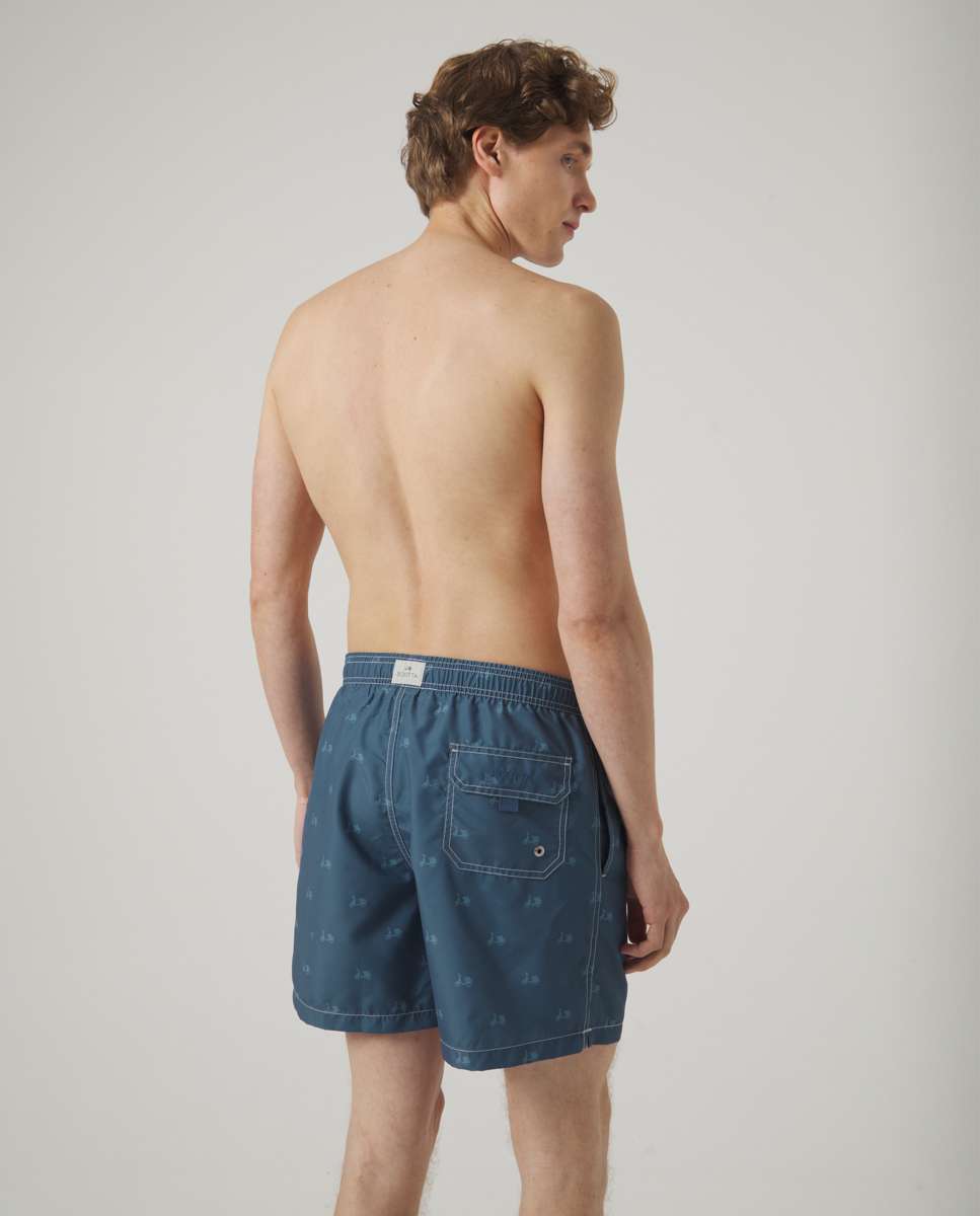 Fato de Banho Bermudas Azul denim-2