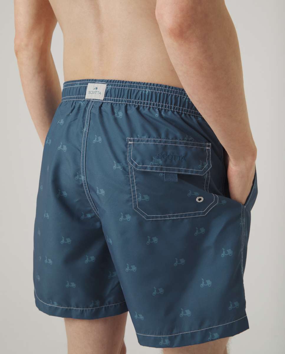 Fato de Banho Bermudas Azul denim-4