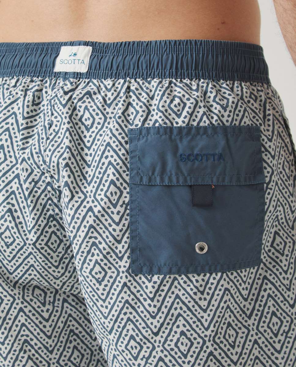 Fato de Banho Bermudas Azul-4