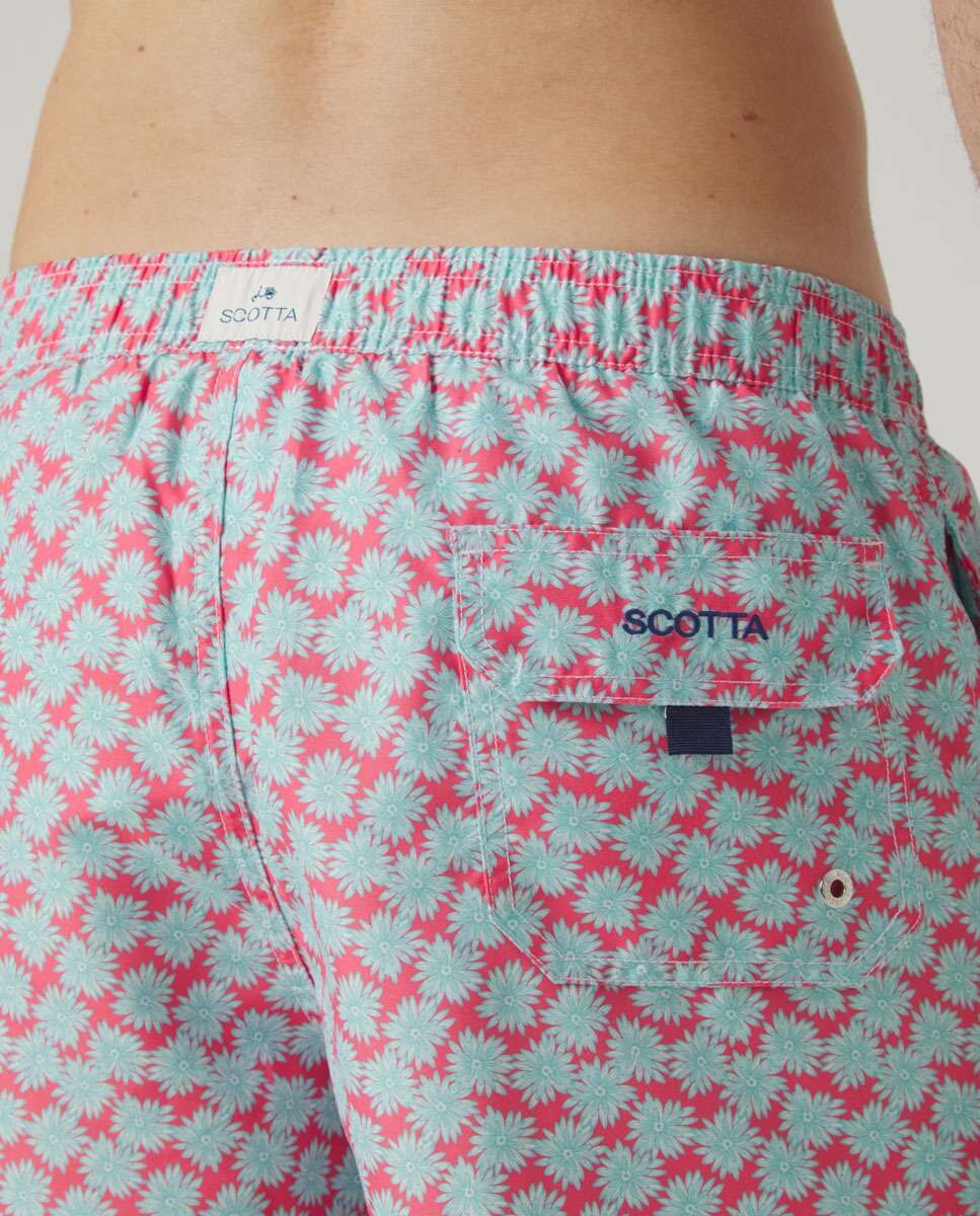 Fato de Banho Bermudas em Rosa Rosa-4