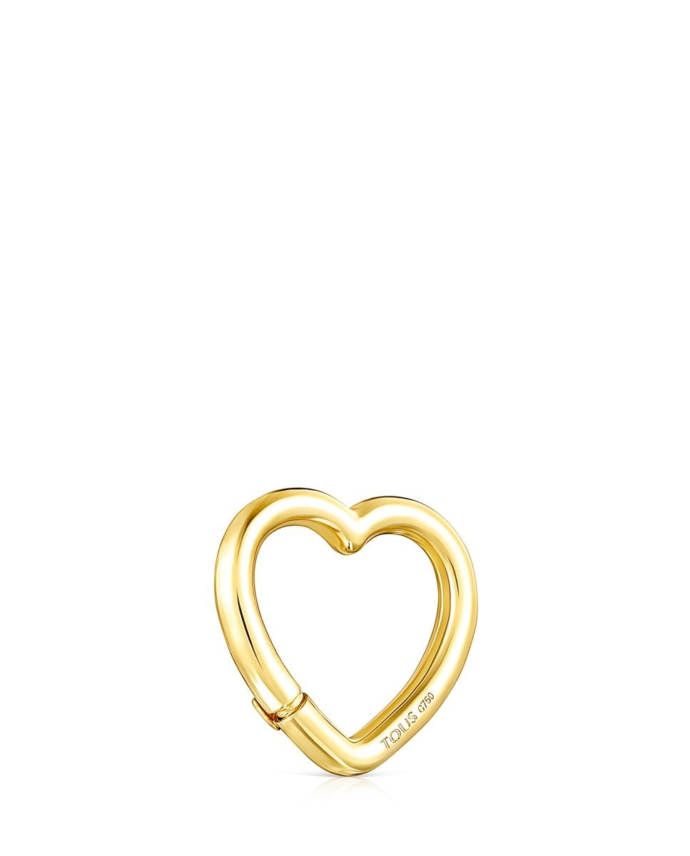 Pendente Hold Estilo Coração de Ouro Amarelo Dourado-3