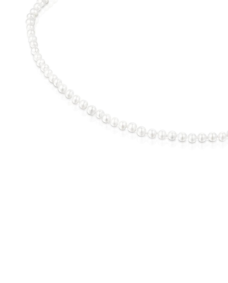 Colar Hold Urso de Ouro Amarelo e Pérolas Branco-3