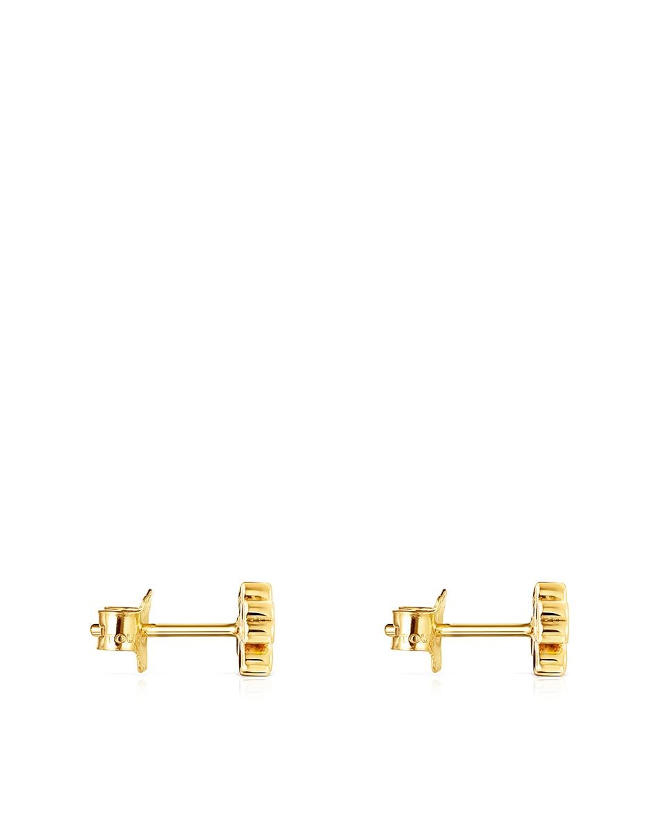 Brincos Good Vibes Trevo de Quatro Folhas de Ouro Amarelo Dourado-2
