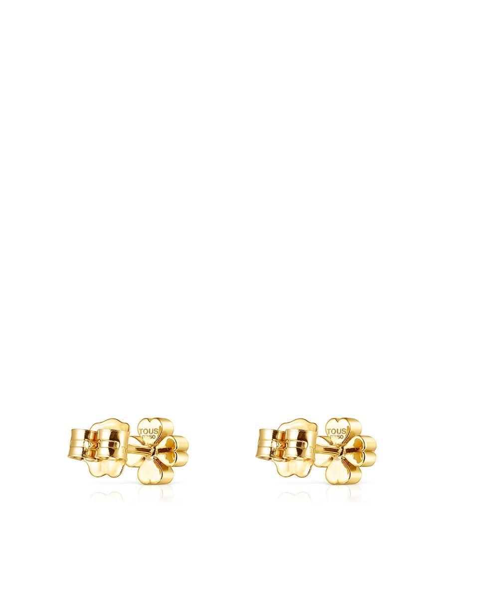 Brincos Good Vibes Trevo de Quatro Folhas de Ouro Amarelo Dourado-3