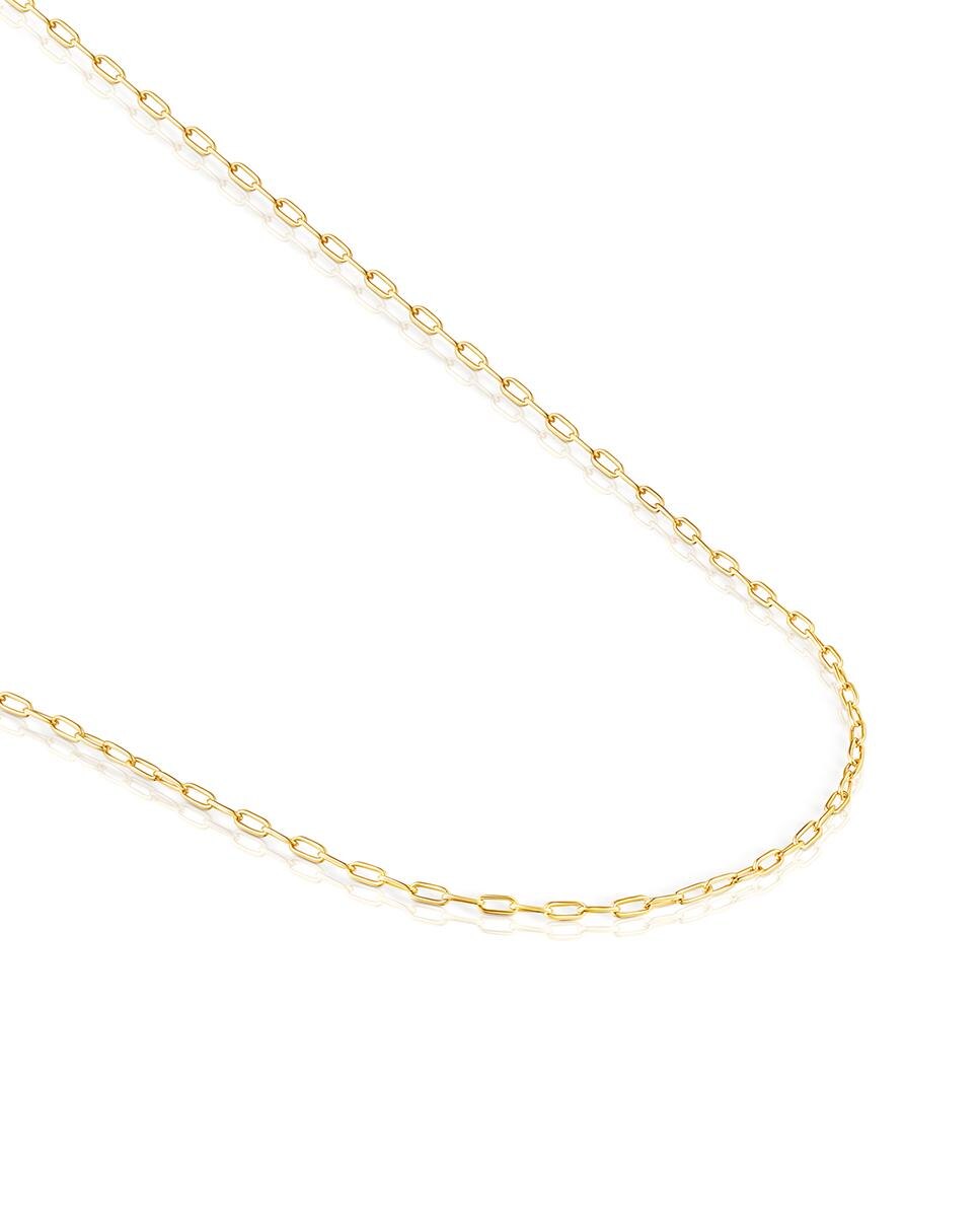 Corrente Chain com Argolas Forçadas em Dourado Dourado-3